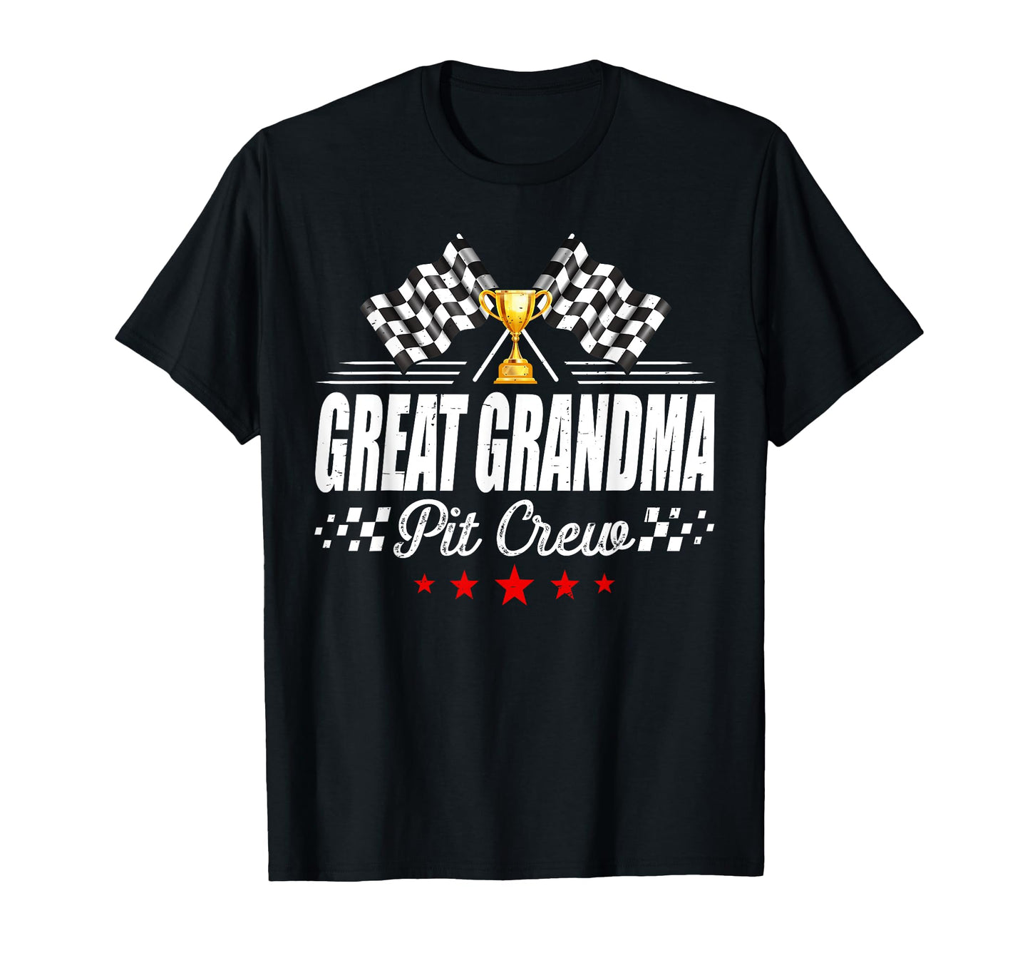 Great Grandma Pit Crew Race Car Racing Birthday Party T-Shirt