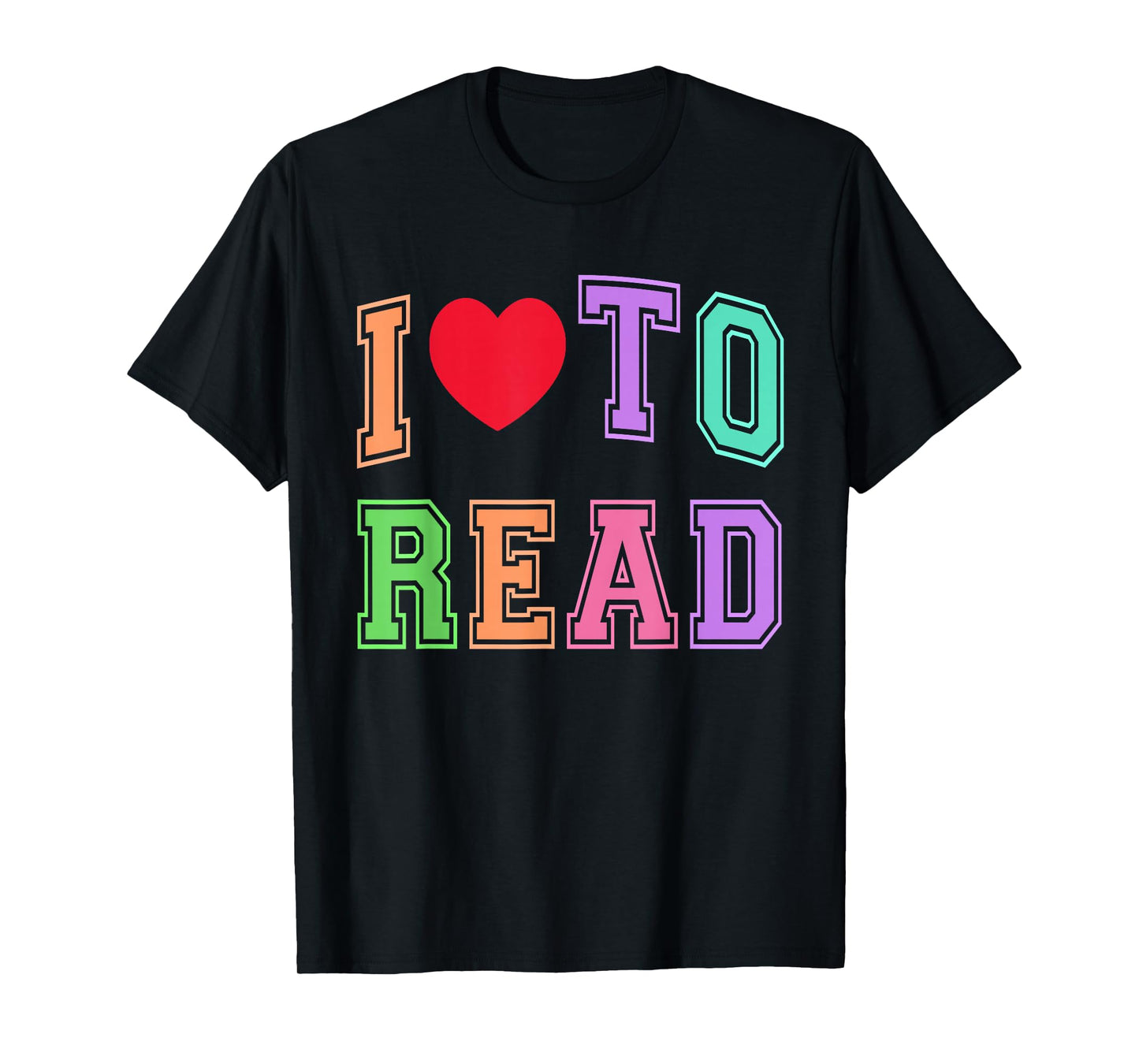 Groovy I LOVE TO READ Heart Reading Squad Kindergarten T-Shirt
