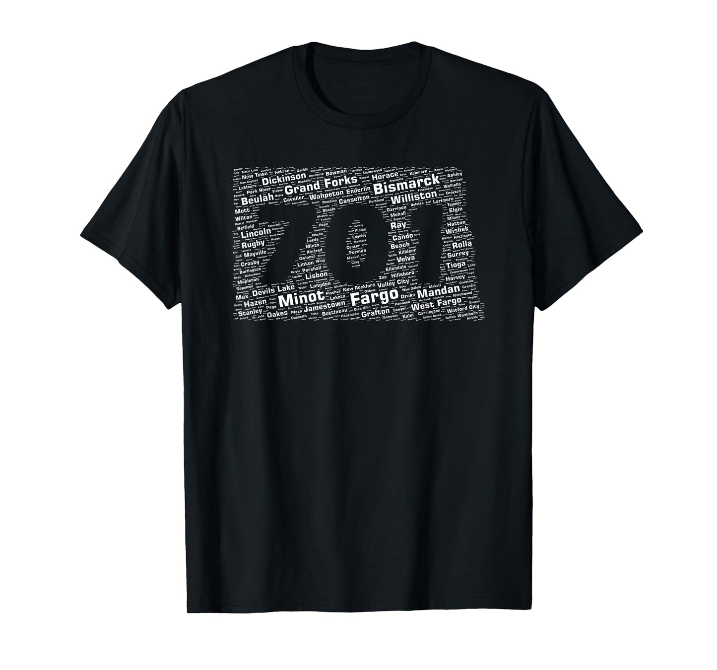 North Dakota State: 701 Area Code T-Shirt