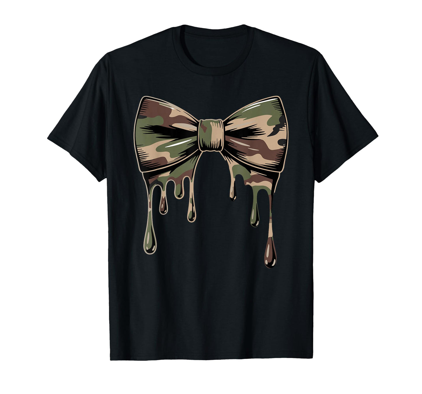 Camouflage Old Camo Bow Cute Country Hunting Women Girl T-Shirt