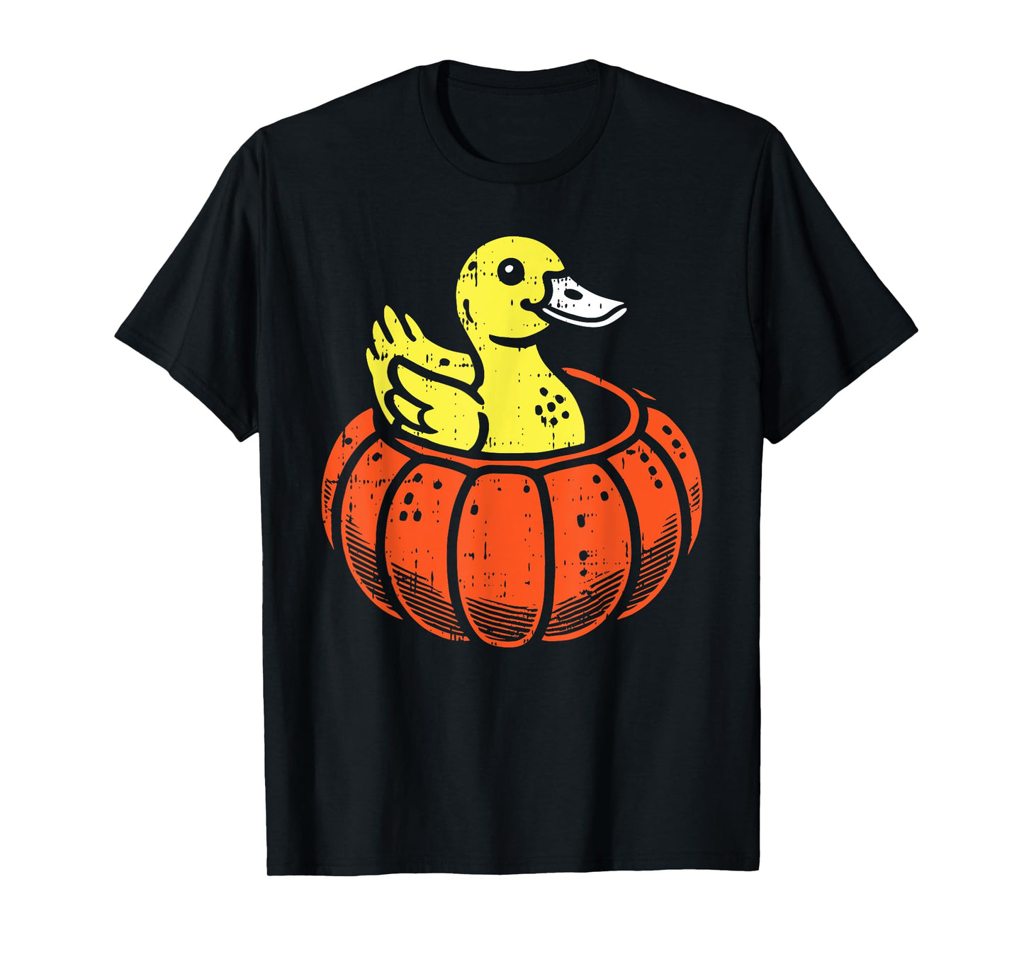Duck Pumpkin Halloween Funny Animal Men Women Kids T-Shirt