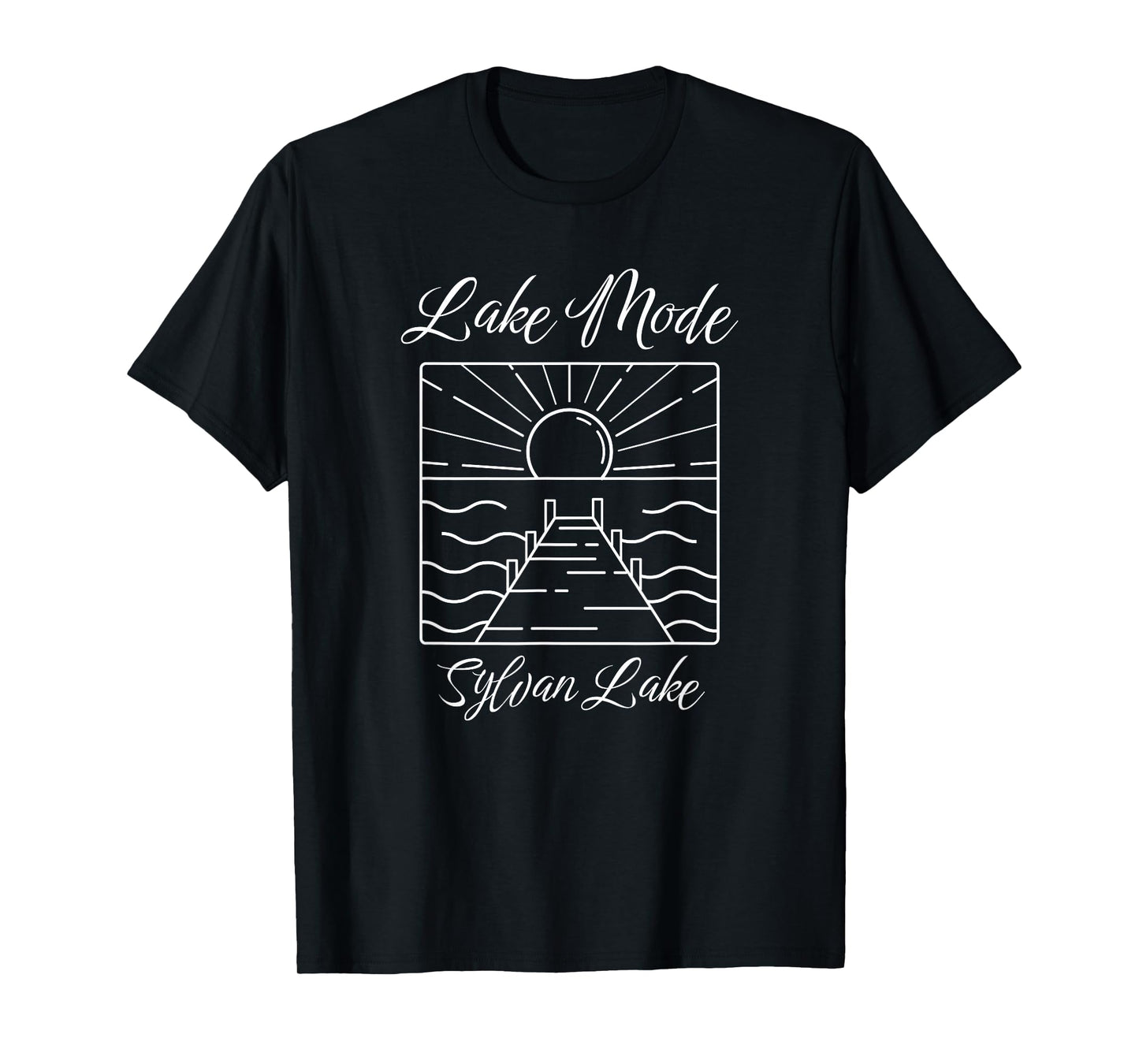 Lake Mode Sylvan Lake Sunset Dock Outdoors T-Shirt