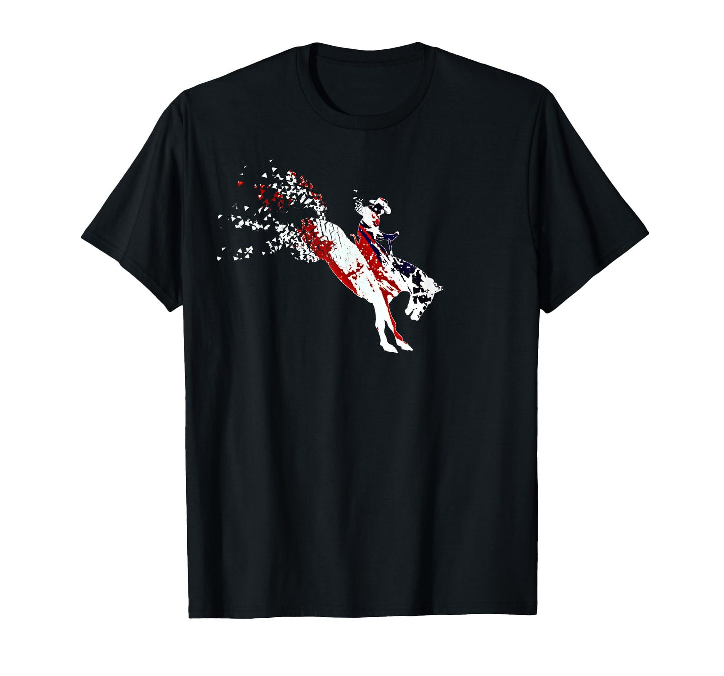 Bronc Riding Rodeo American Pride T-Shirt Bronc Rider Shirts T-Shirt
