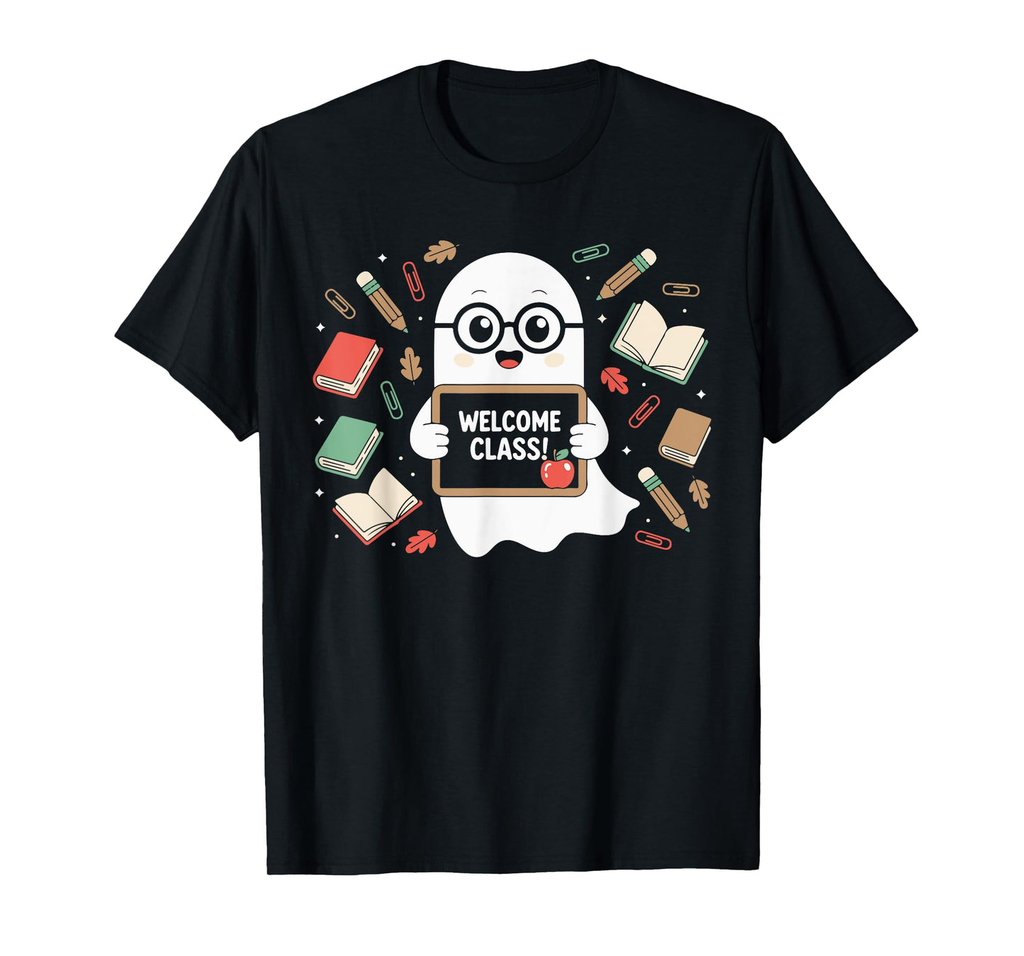 Funny Ghost Teacher Back To School Halloween Men Costume T-Shirt