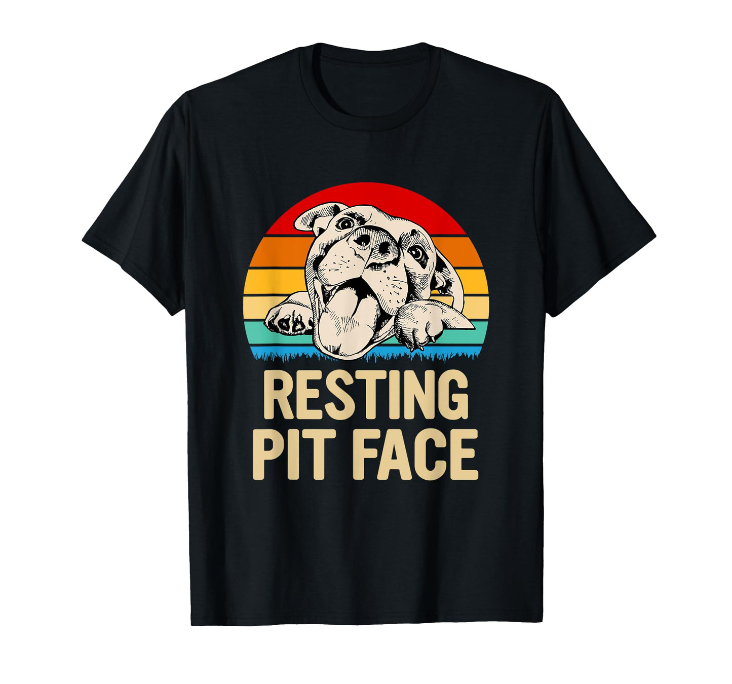 Resting Pit Face Gift for Pitbull Lovers and Pittie Owners T-Shirt