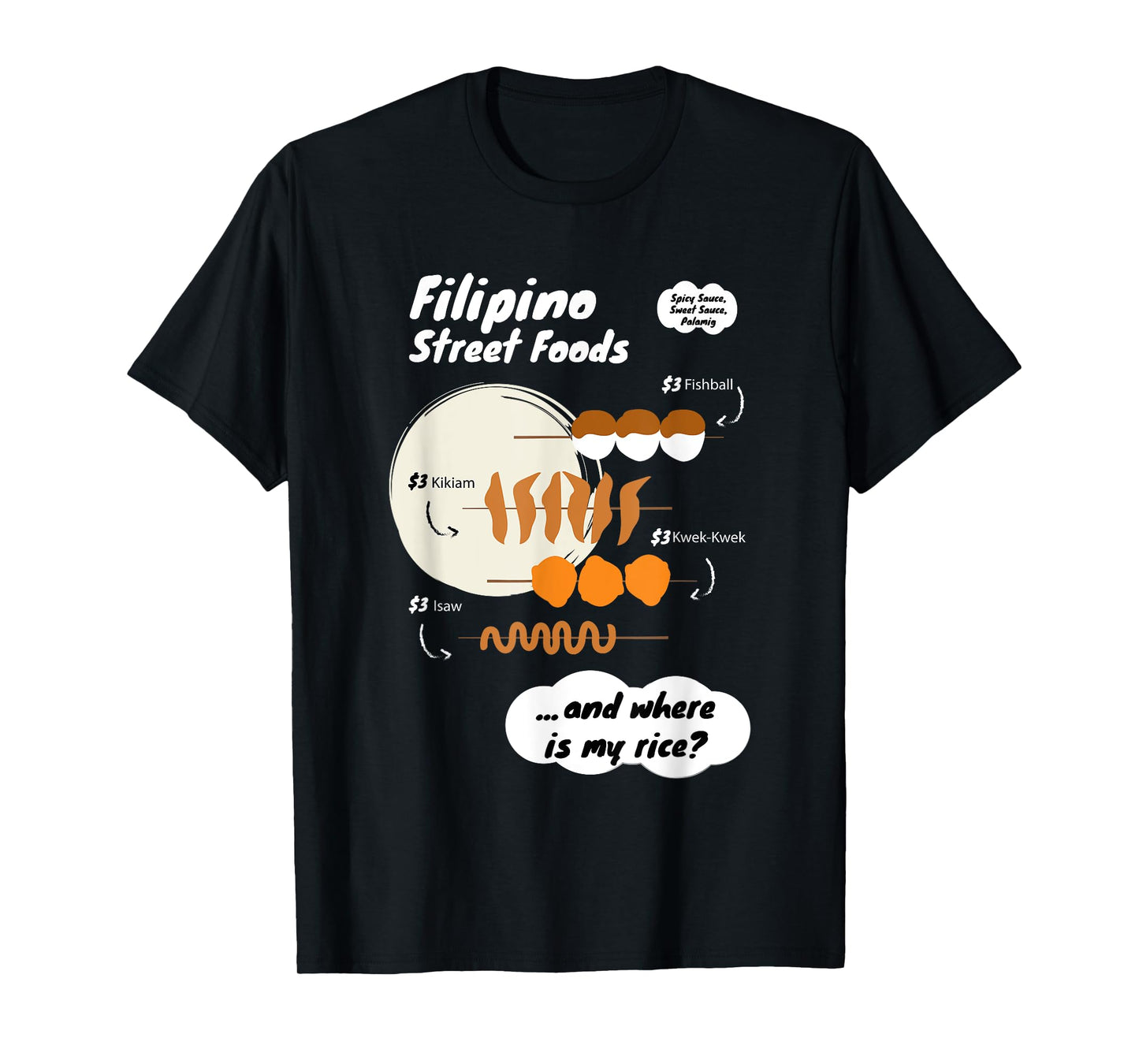 Funny Filipina Filipino Food Menu Rice Philippines T-Shirt
