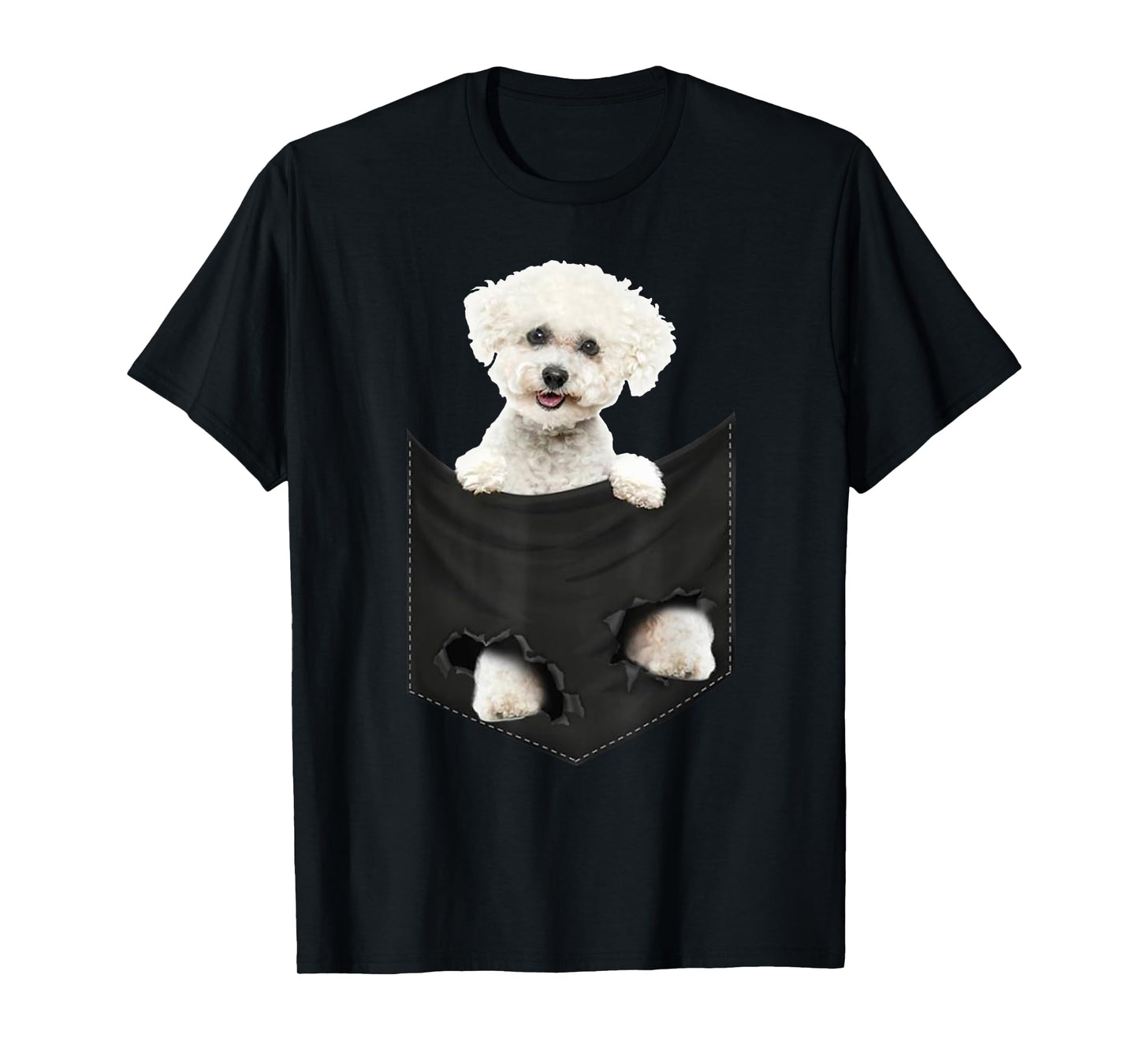 Funny Bichon Frisé in Your Pocket for Bichon Frise dog Lover Men Women Girls Kids T-Shirt