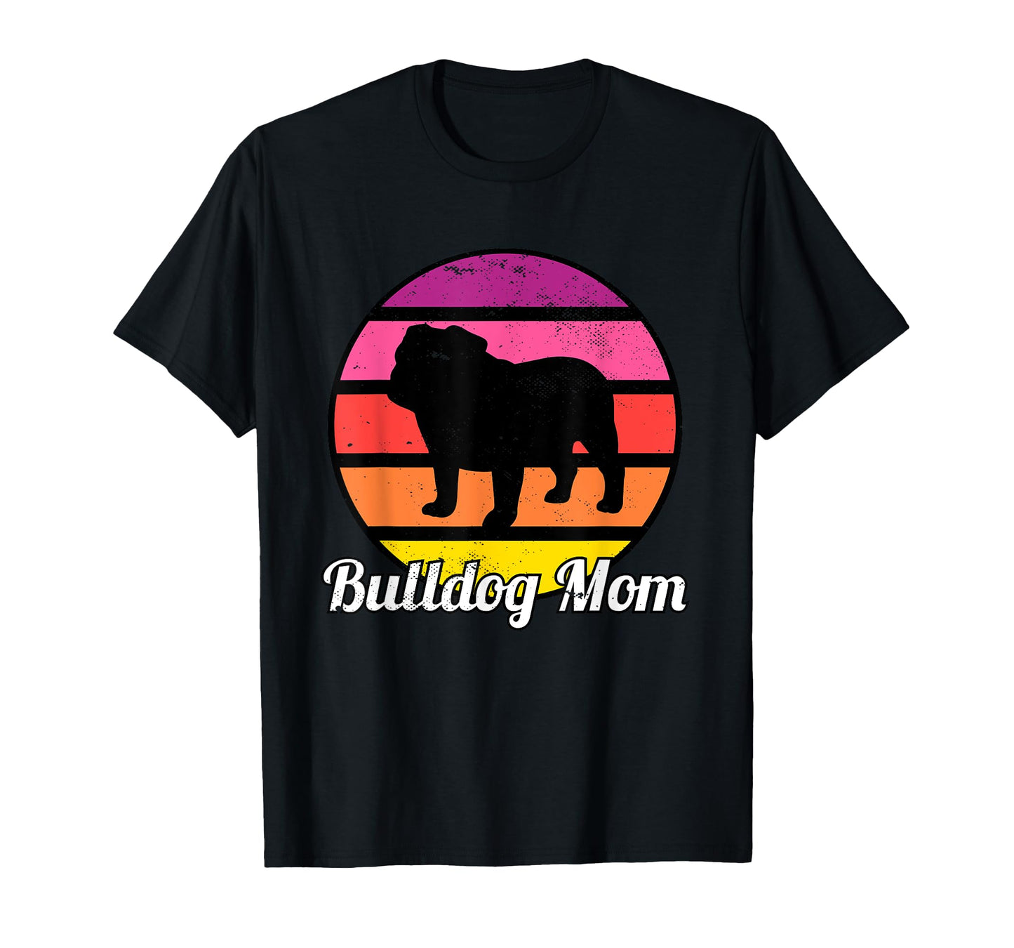 Bulldog Mom I Retro English Bulldog T-Shirt