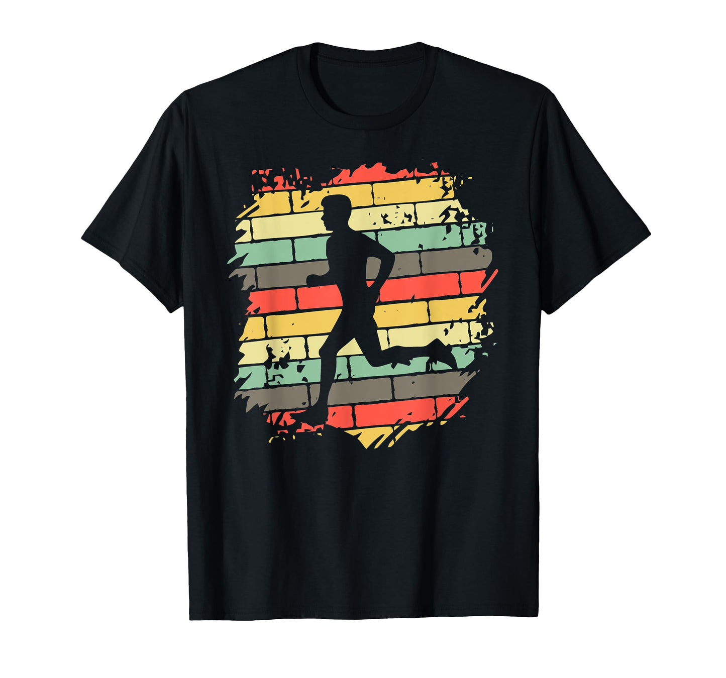 Vintage Runner Silhouette Shirt Urban Running Retro Graphic T-Shirt