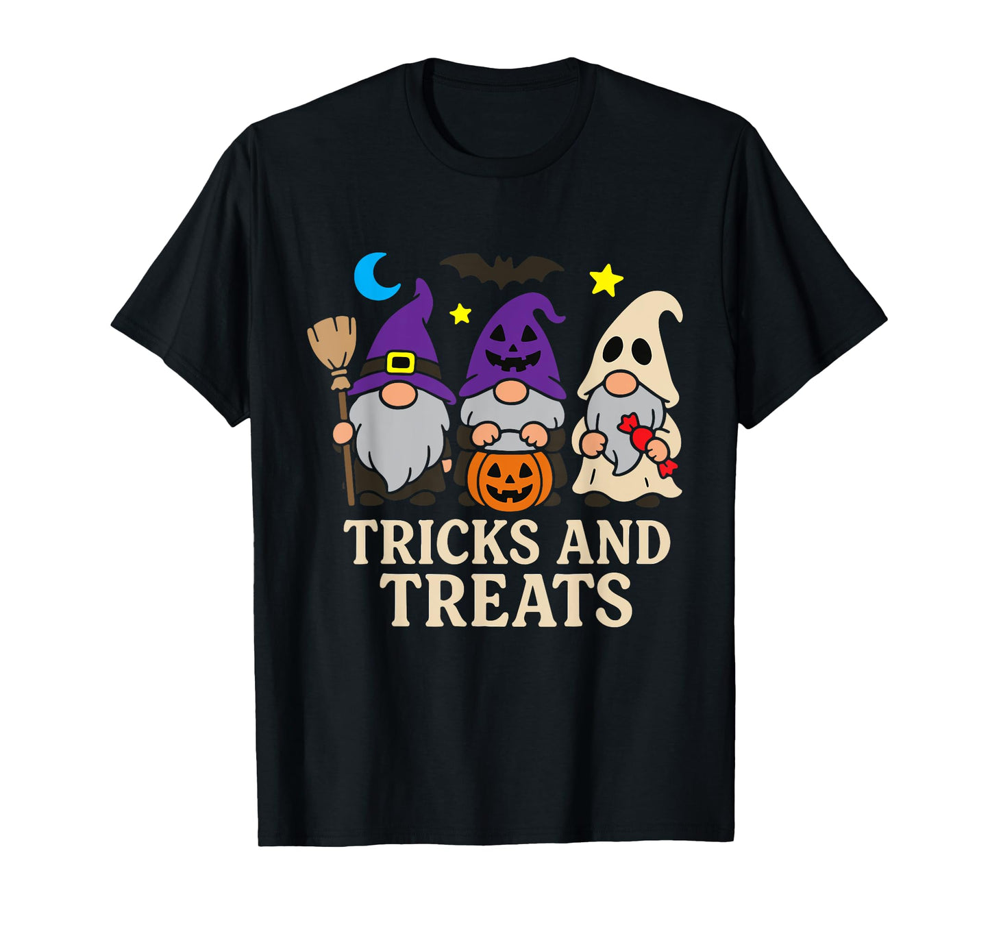 Halloween Tricks And Treats Gnome Costume Party T-Shirt