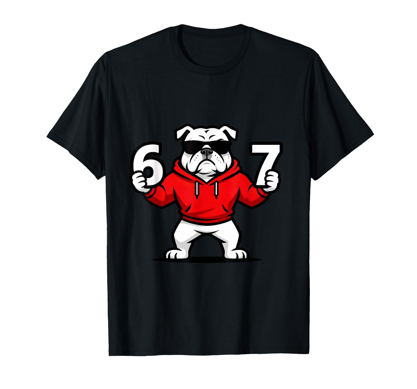Fun Six Seven Meme Bulldogs Number 6 and 7 T-Shirt
