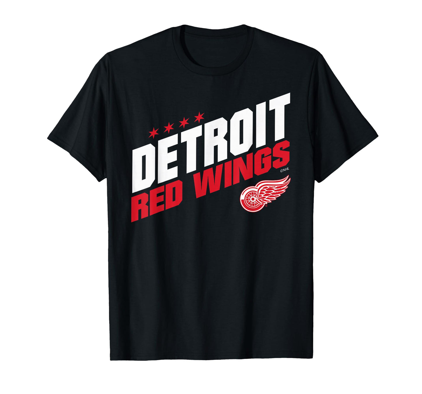 Detroit Red Wings Fuel Black Officially Licensed T-Shirt