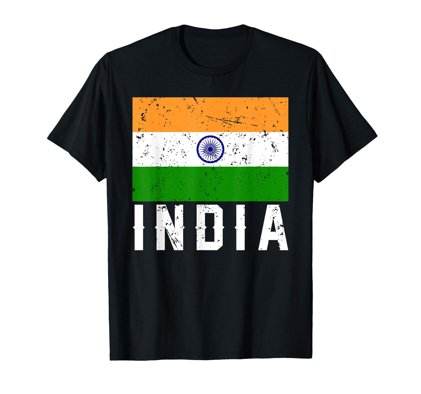 Retro Indian Flag Indian Proud Roots India Pride Patriotic T-Shirt