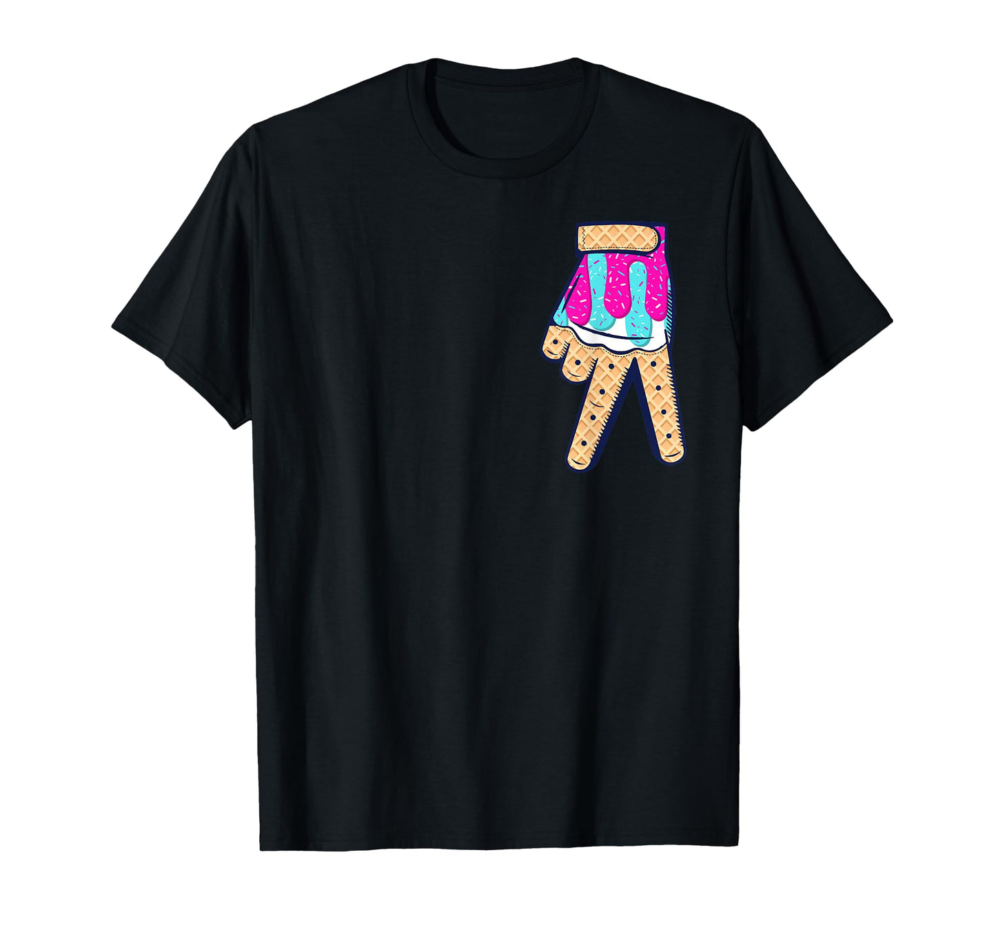 Baseball Ice Cream Drip Boys Home Plate Glove Respect Drip T-Shirt