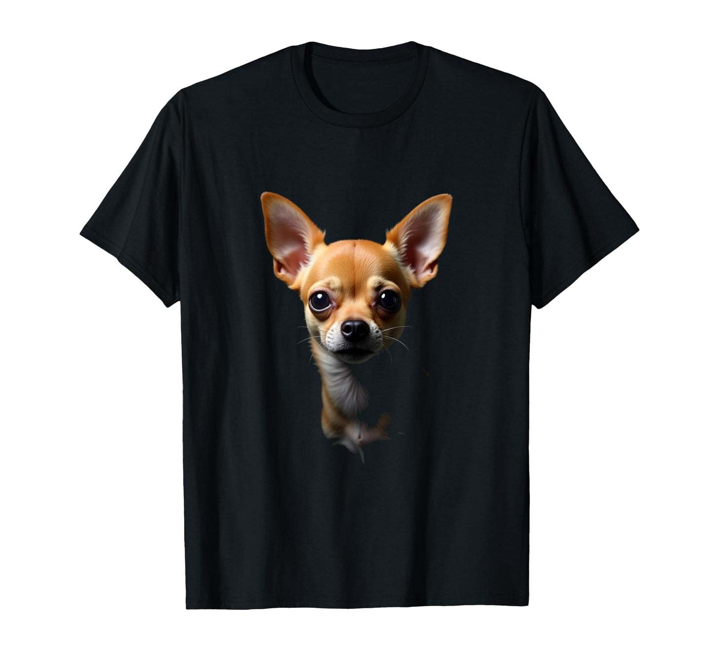 Black Chihuahua Dog Chihuahua Face T-Shirt