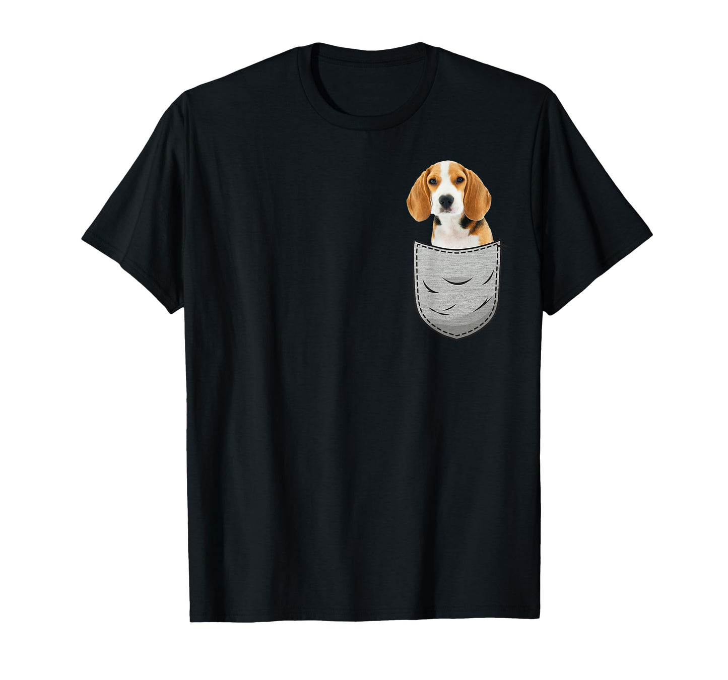 Beagle Chest Pocket for Dog Owners Men Women Girls Kids T-Shirt