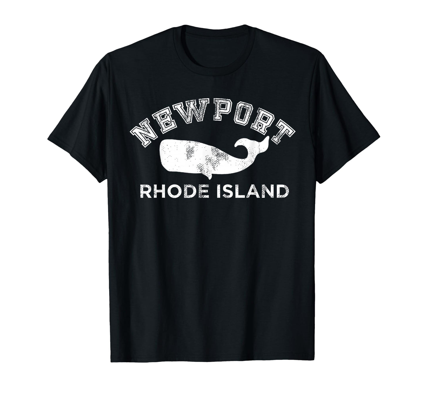 Newport Rhode Island RI Whale Vintage Retro Silhouette T-Shirt