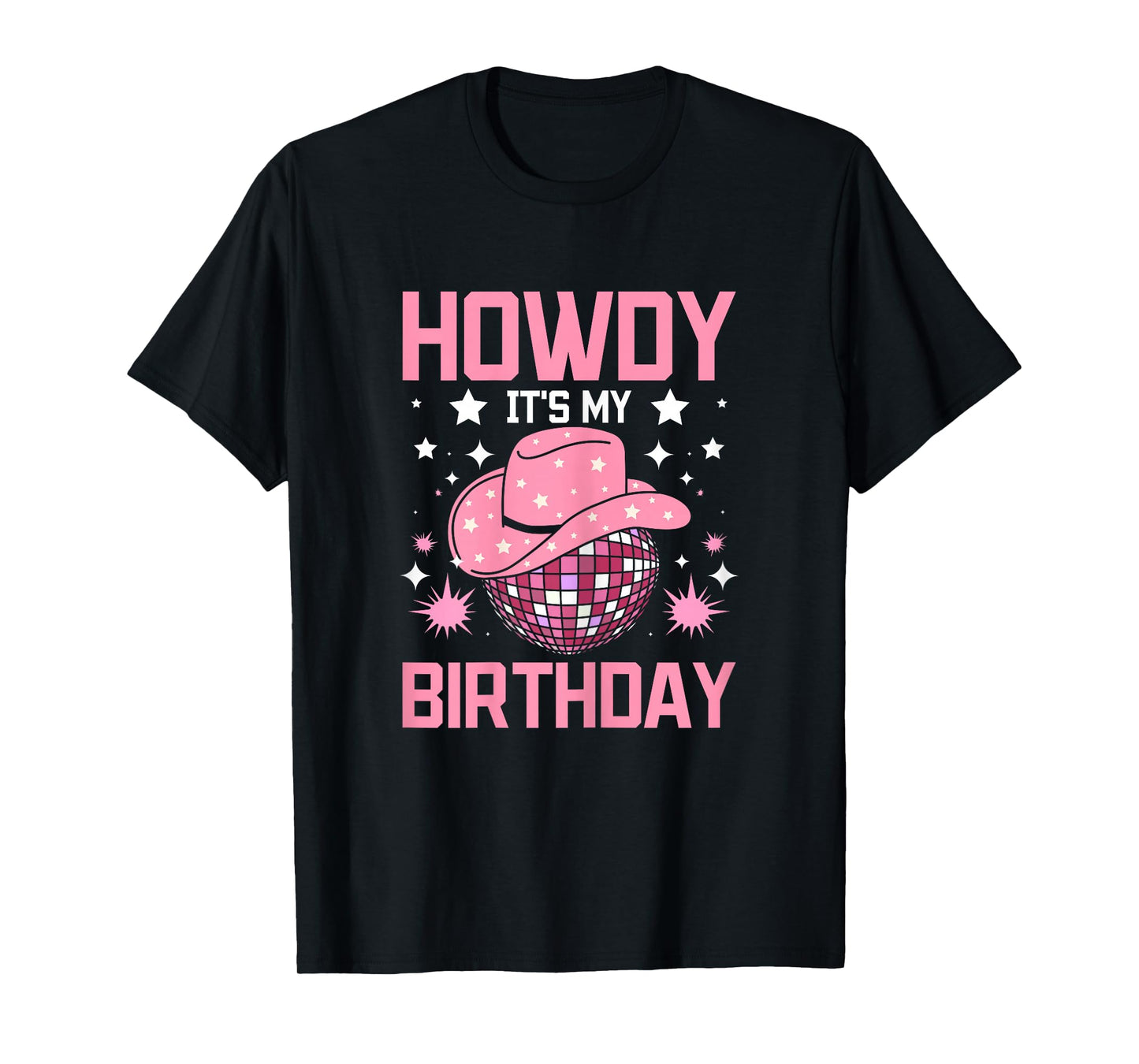Western howdy its my Birthday disco cowgirl T-Shirt