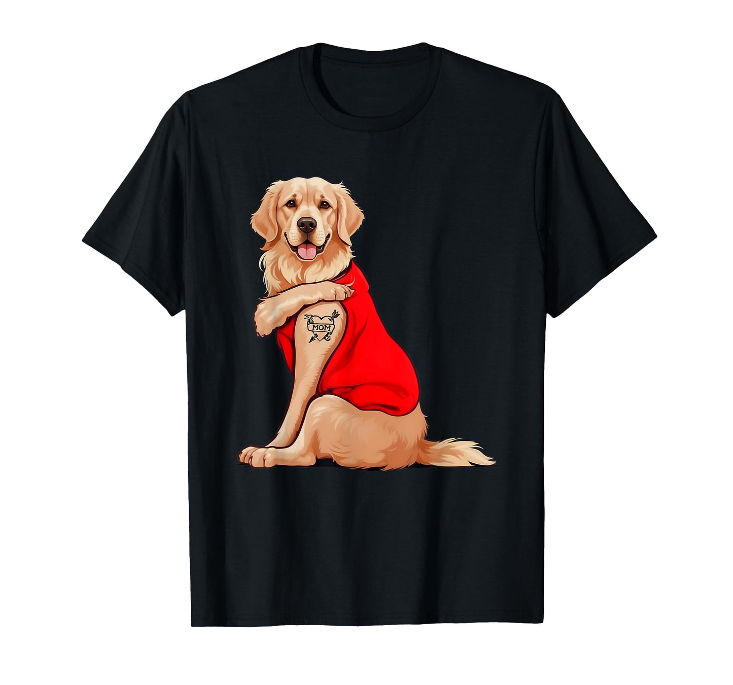 Funny Golden-Retriever Dog I Love Mom Men Women T-Shirt