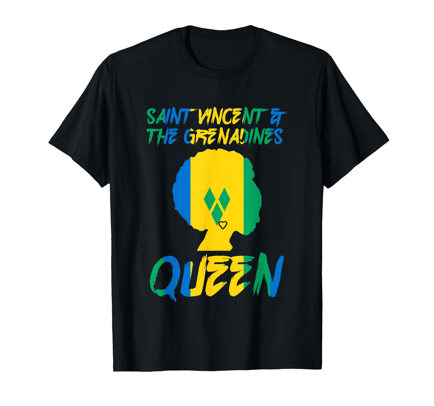 St Vincent & The Grenadines Queen Flag Afro Pride Proud T-Shirt