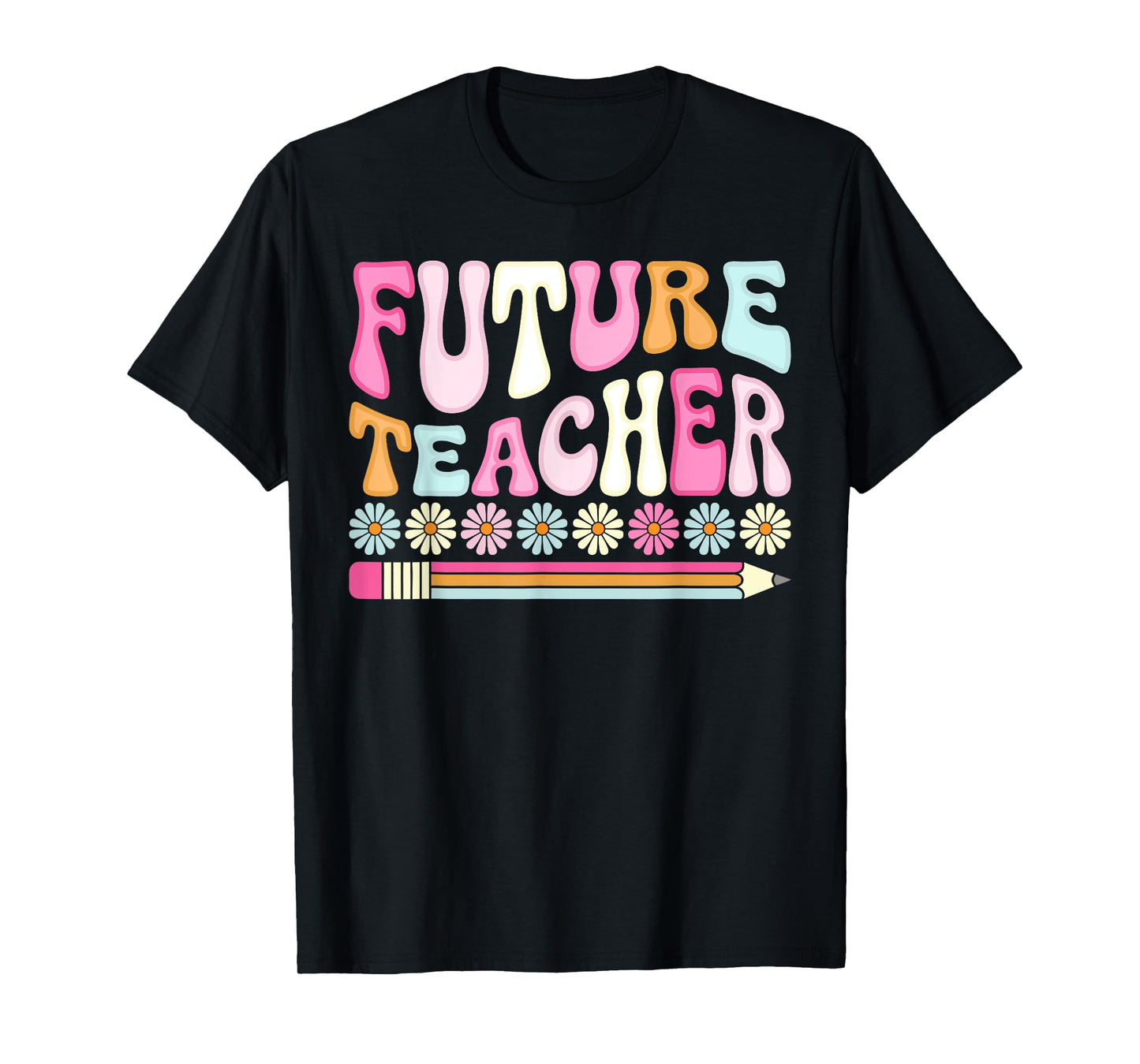 Groovy Future Teacher Student Graduation Teacher In Progress T-Shirt
