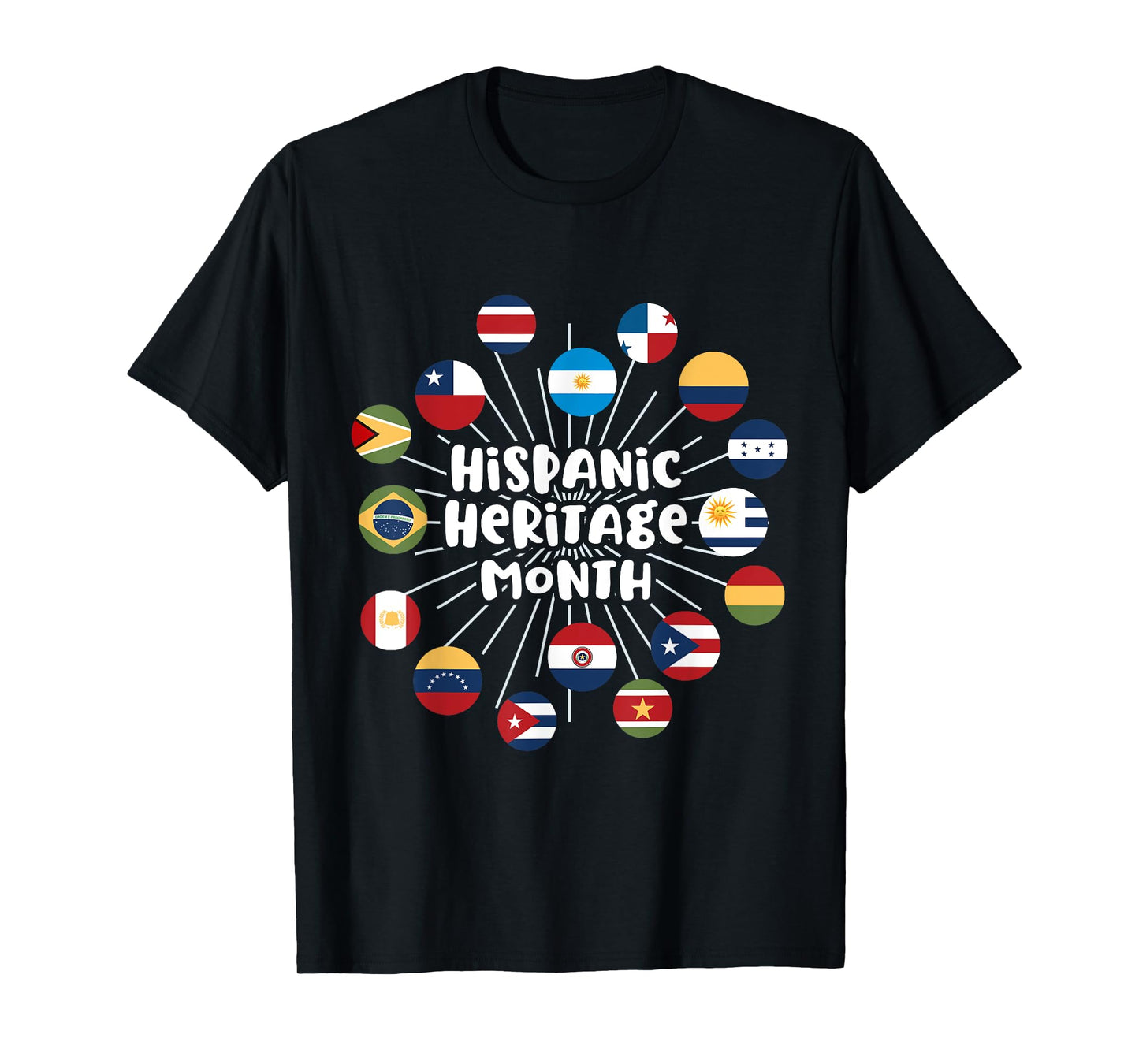 Hispanic Heritage Month Shirt All Countries Flag Inspiration T-Shirt