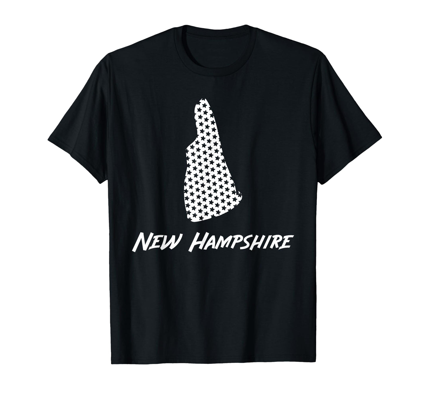 New Hampshire USA State Outline Stars Vintage Retro Design T-Shirt