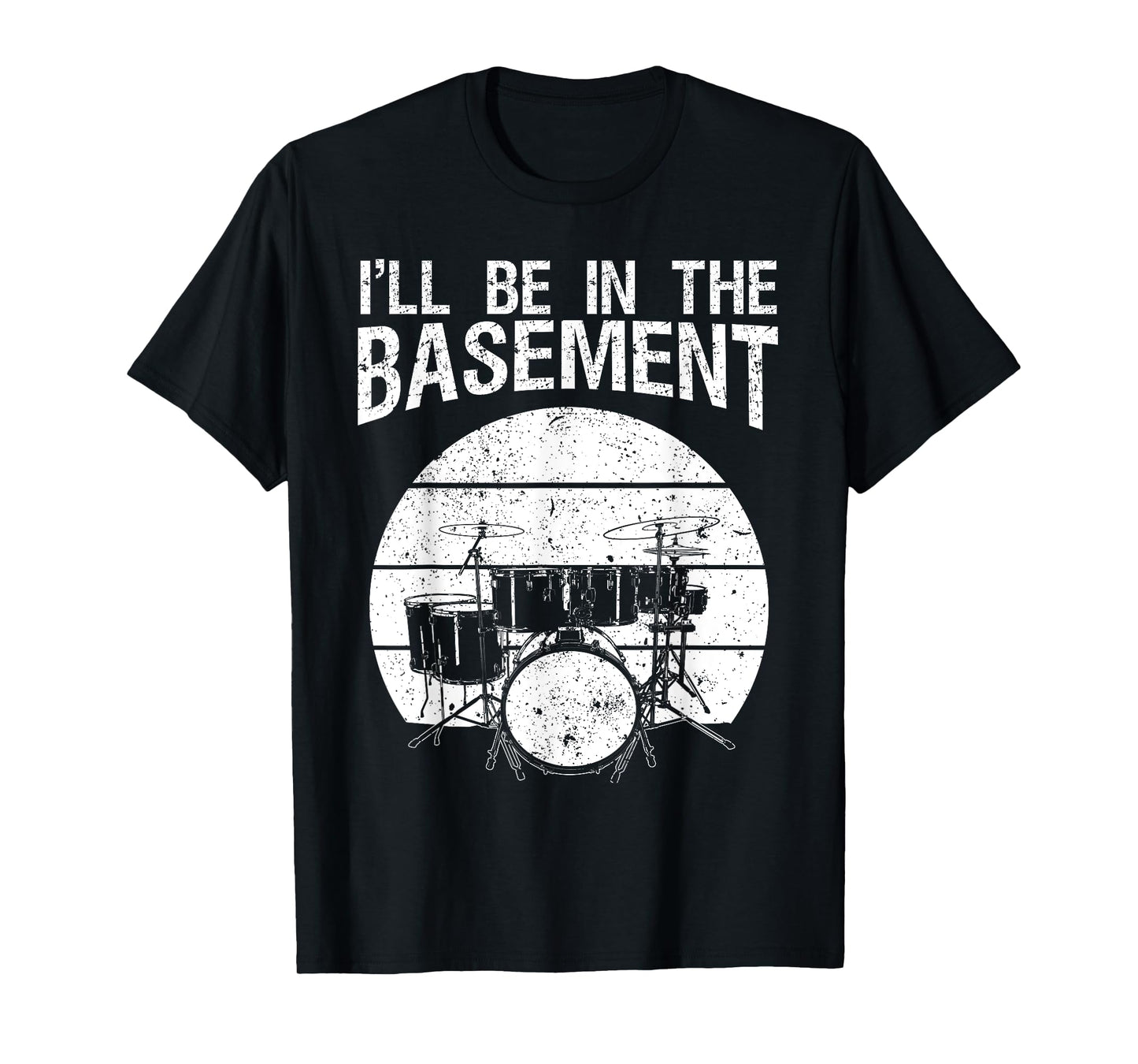 Funny Drummer Art for Men Women Drum Set Drumming Lovers T-Shirt Small