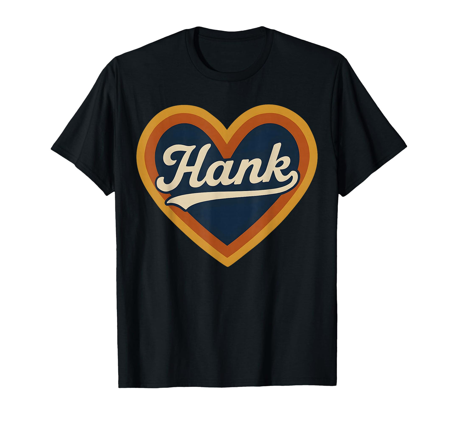 Hank Retro Heart Country Music Design Gift For Men Women Kid T-Shirt
