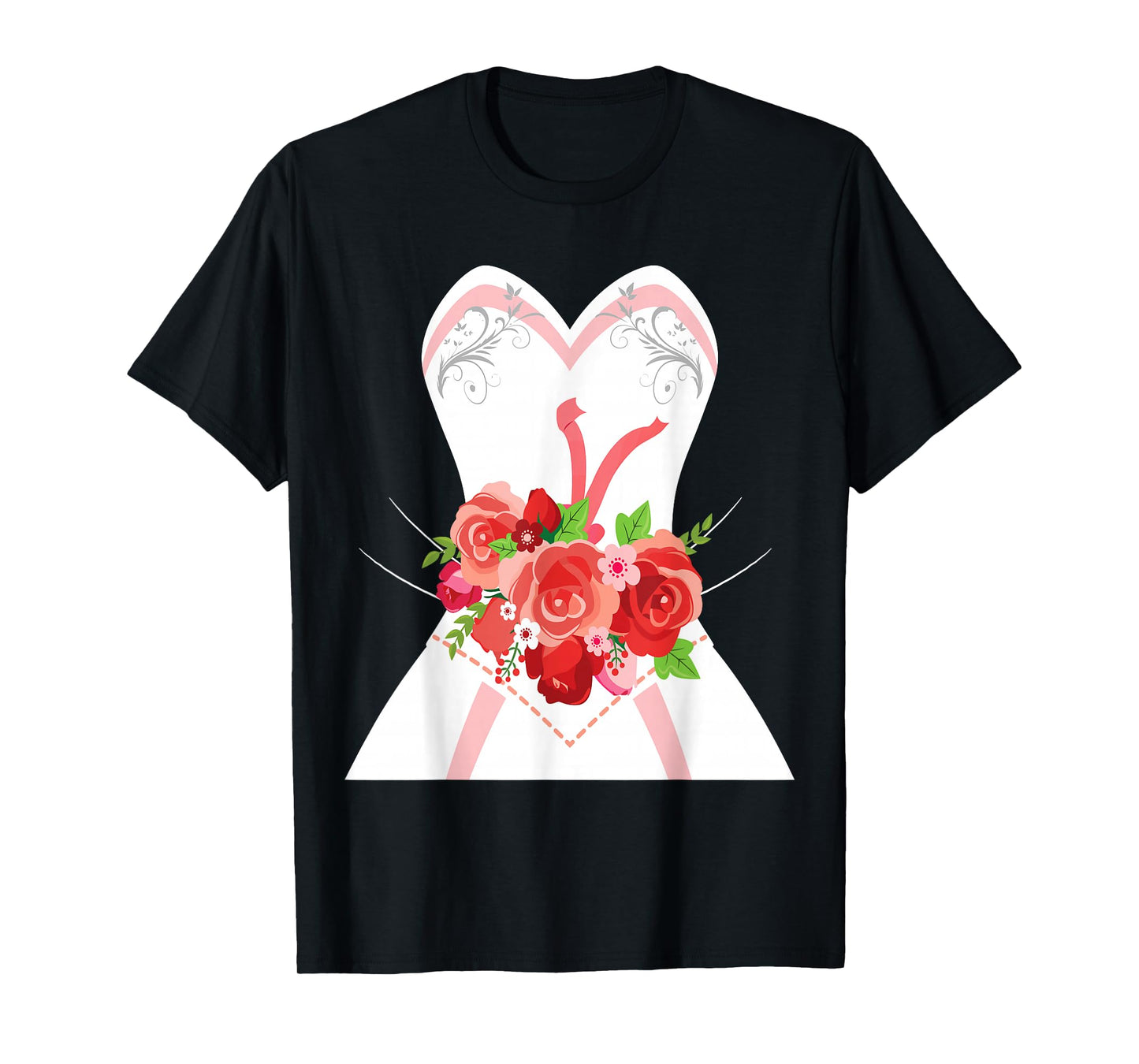 Simple Wedding Dress T-Shirt for Bridal Showers Gift T-Shirt