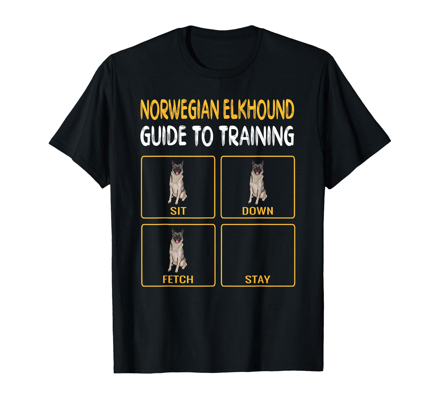 Funny Norwegian Elkhound Guide to Training Dog Obedience T-Shirt