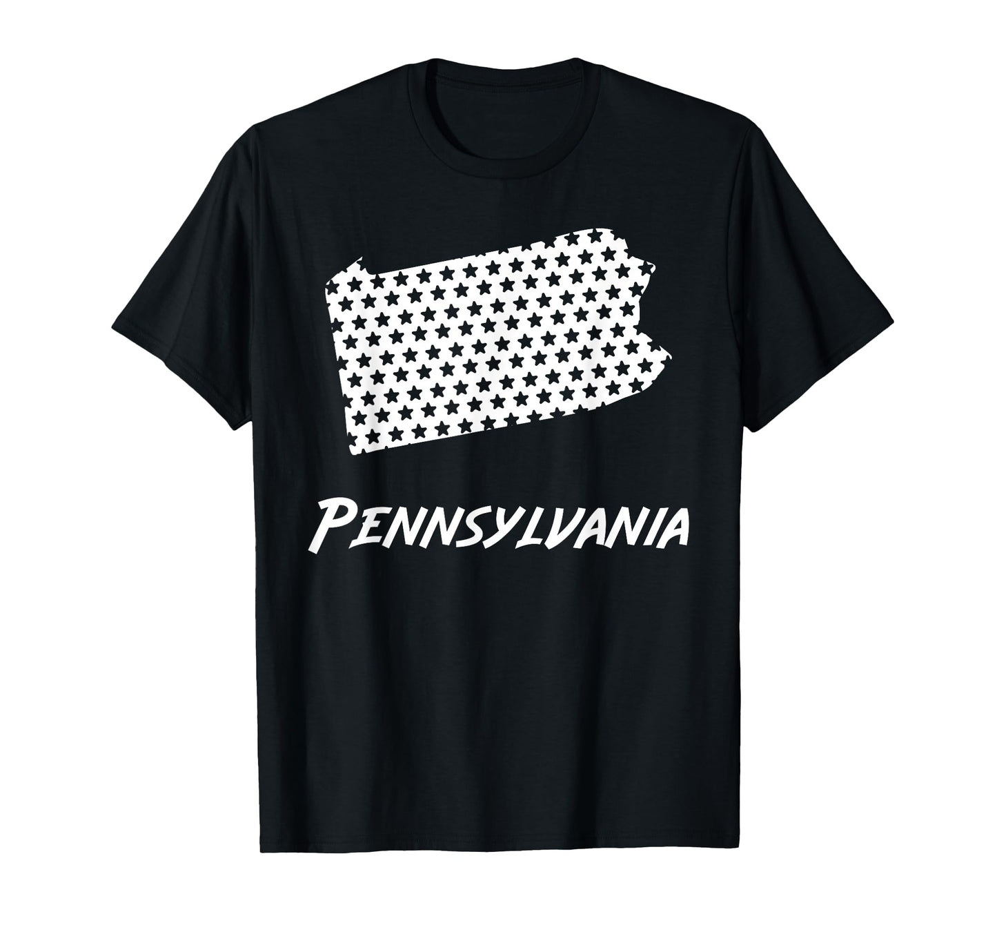 Pennsylvania USA State Outline Stars Vintage Retro Design T-Shirt