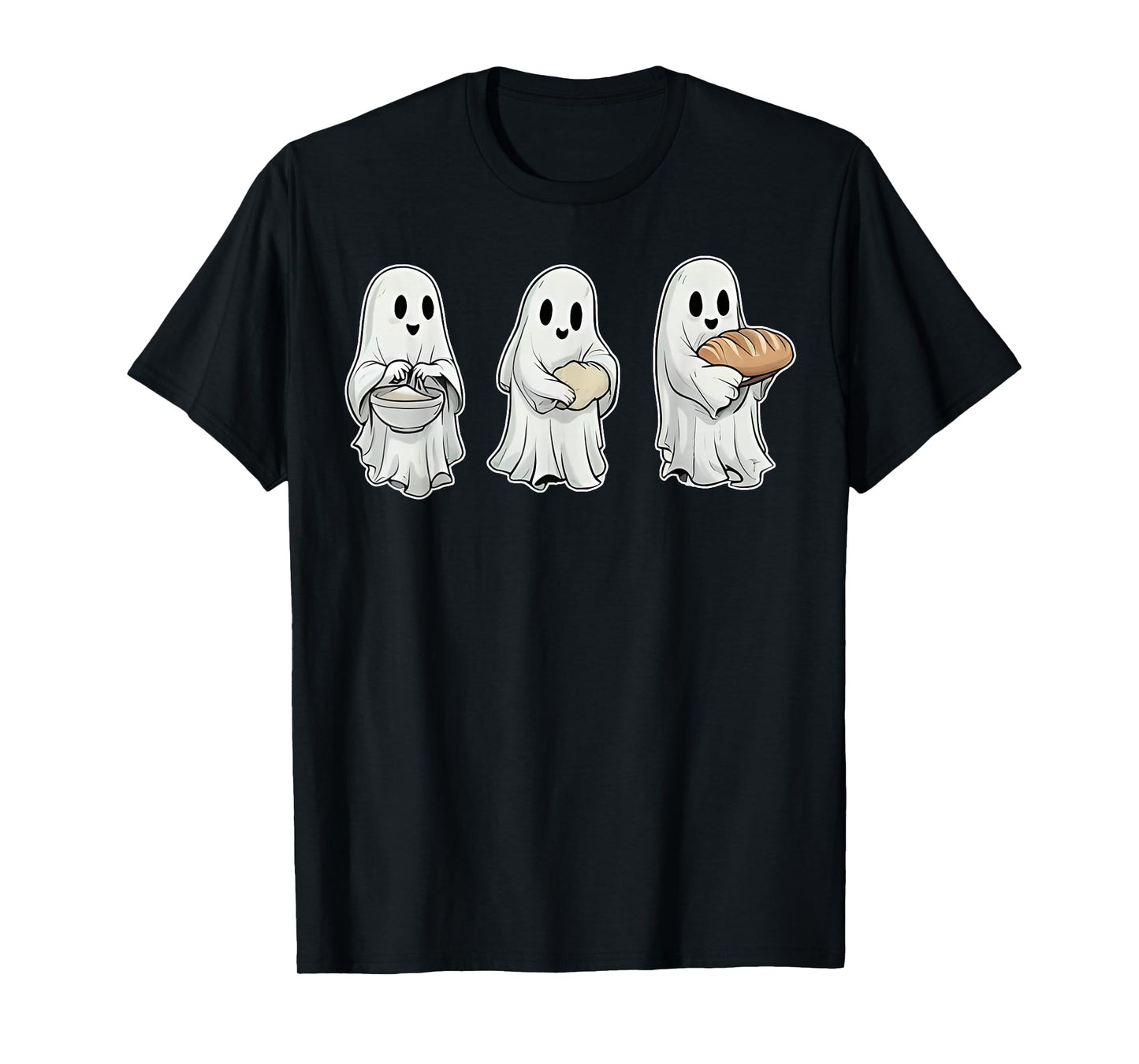 Sourdough Bread Halloween Cute Ghost Homemaker Baking Baker T-Shirt