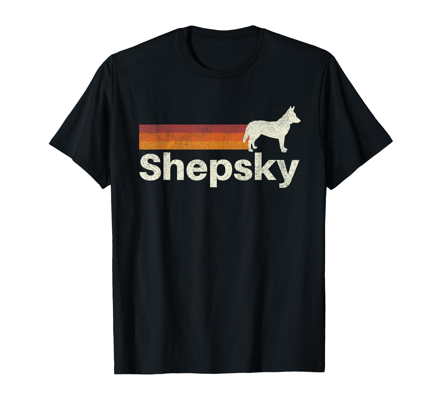 Vintage Shepsky Retro Mom Dad Dog Men Women Girls Kids T-Shirt