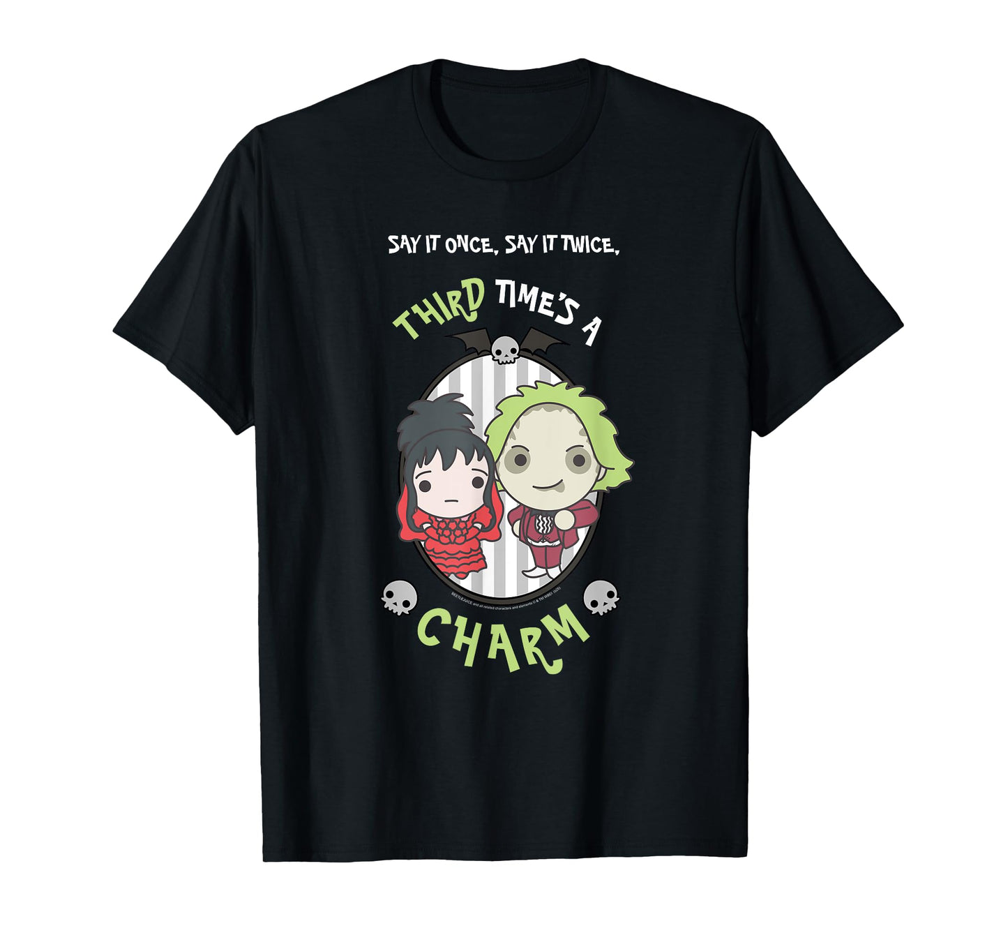 Beetlejuice Chibi Wedding Beetlejuice and Lydia Movie T-Shirt
