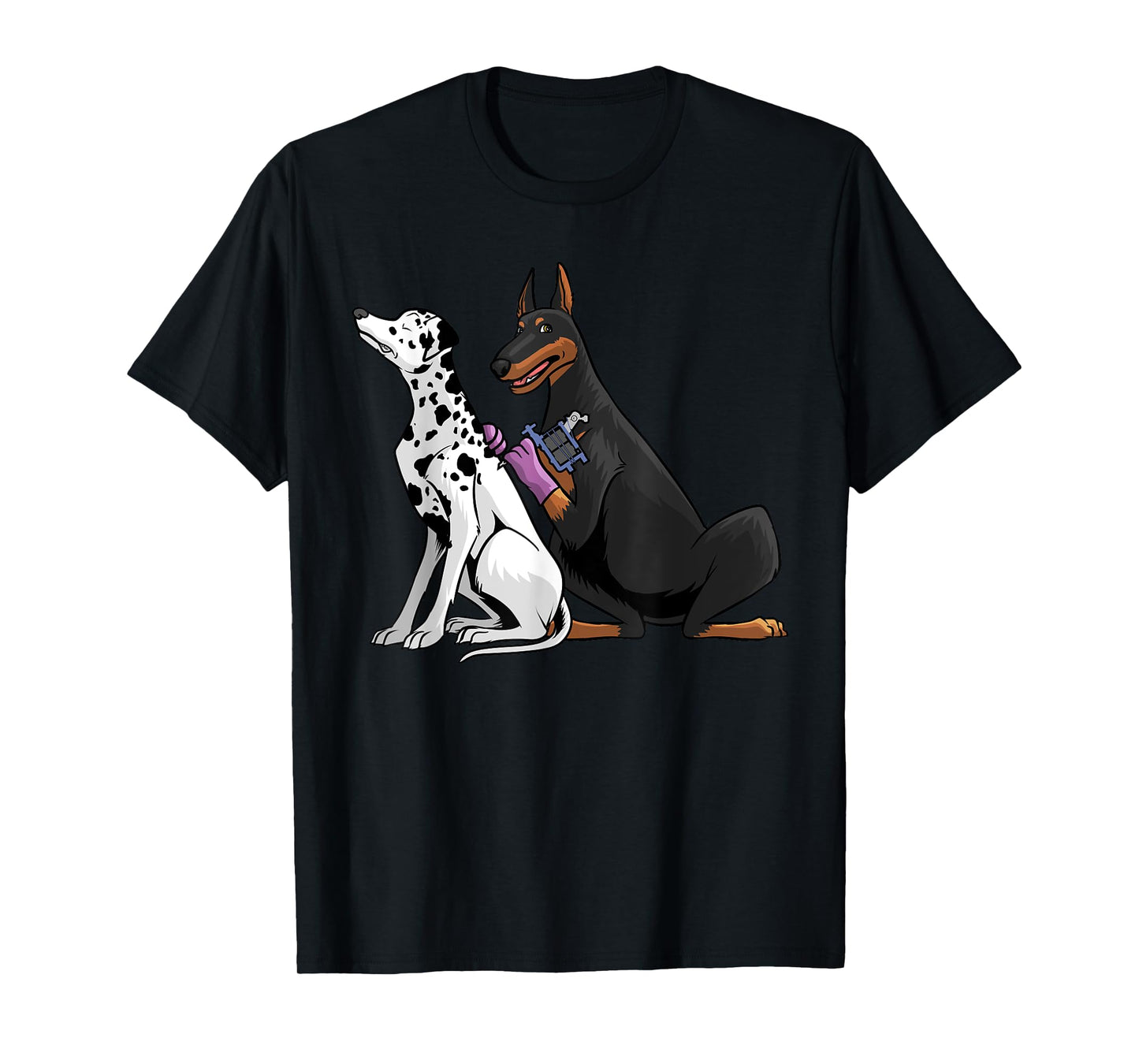 Cool Tattoo Artist For Men Women Kids Dalmatian Doberman Dog T-Shirt