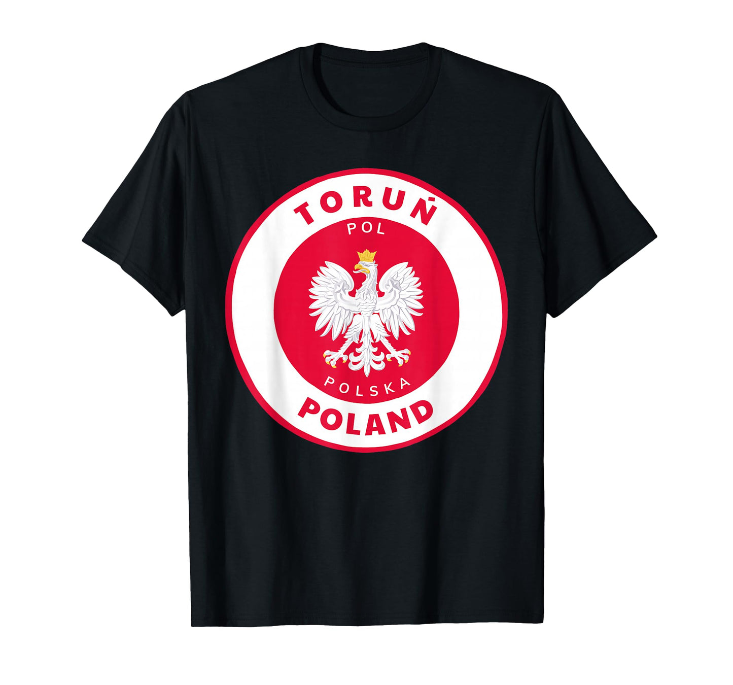 Torun Poland PL Polish Heritage & Pride Flag Badge T-Shirt