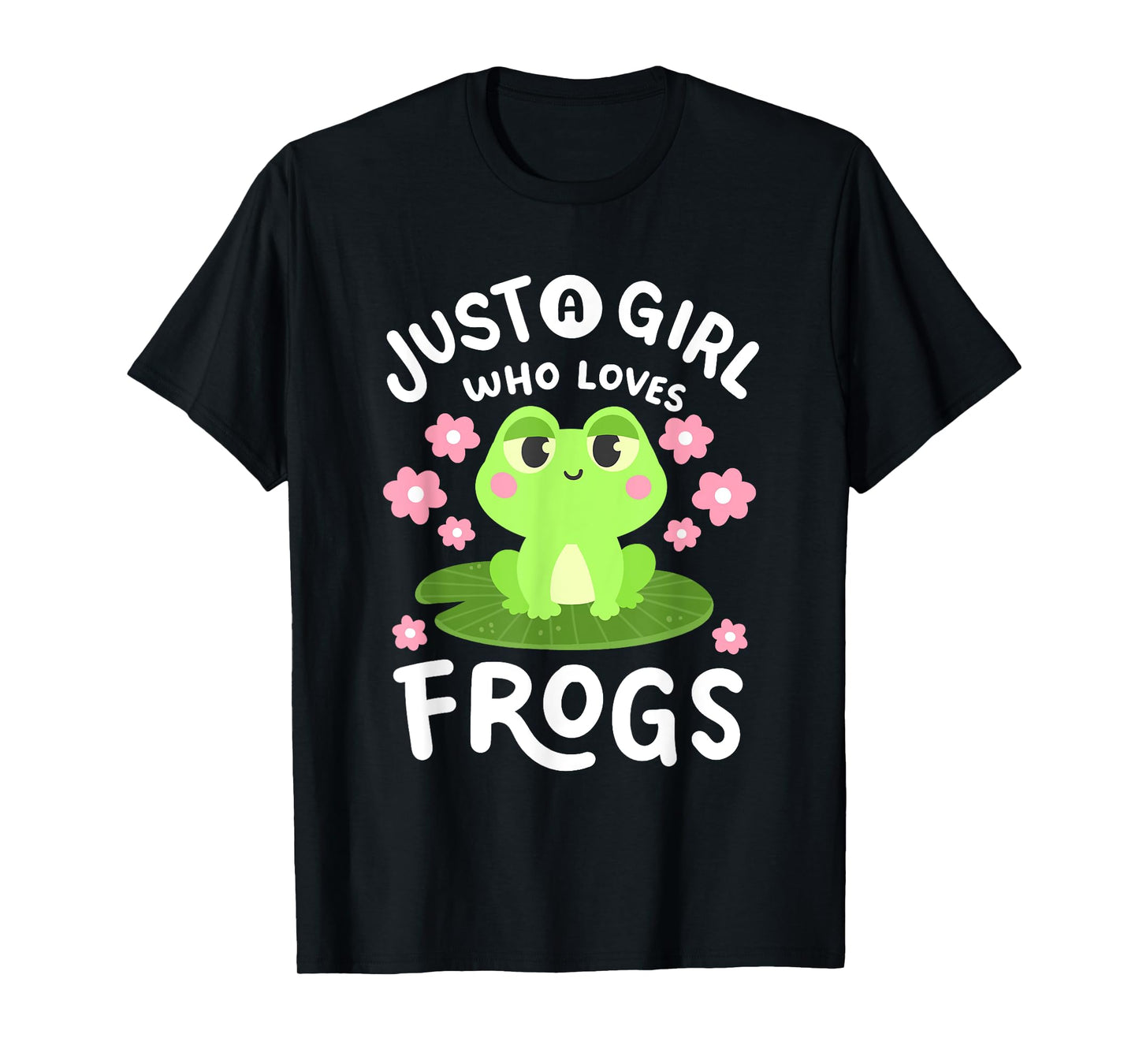 A Girl Who Loves Frogs Kawaii Frog Lovers Women Girls Kids T-Shirt