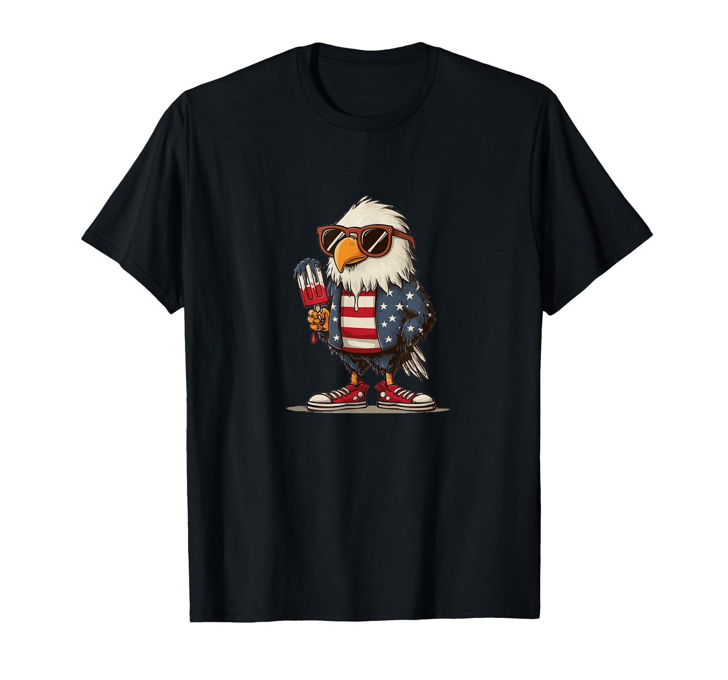 Cool Looking Eagle in Leather Jacket Costume T-Shirt