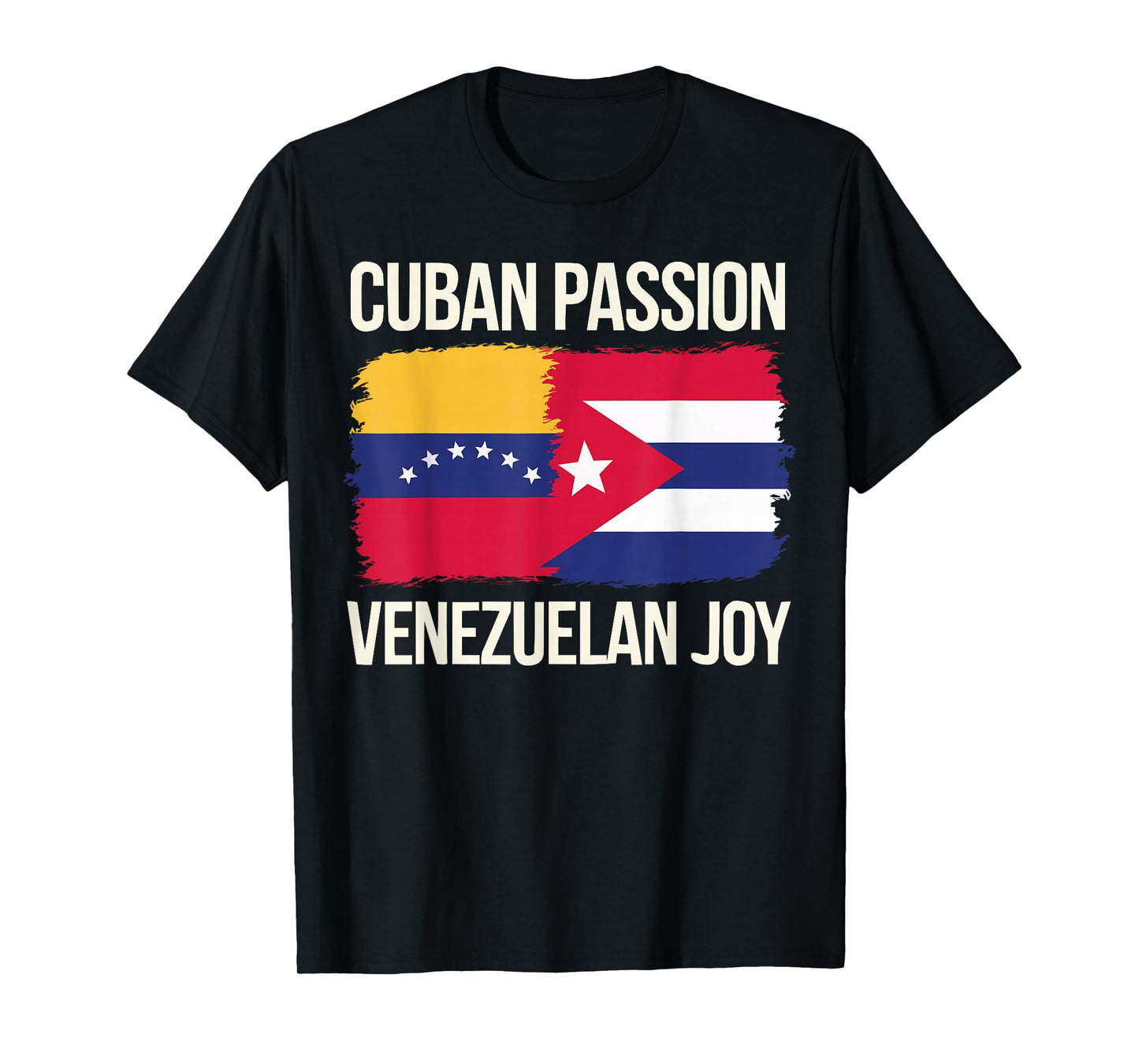 Half Venezuelan Half Cuban Cuba Flag Country Venezuela T-Shirt