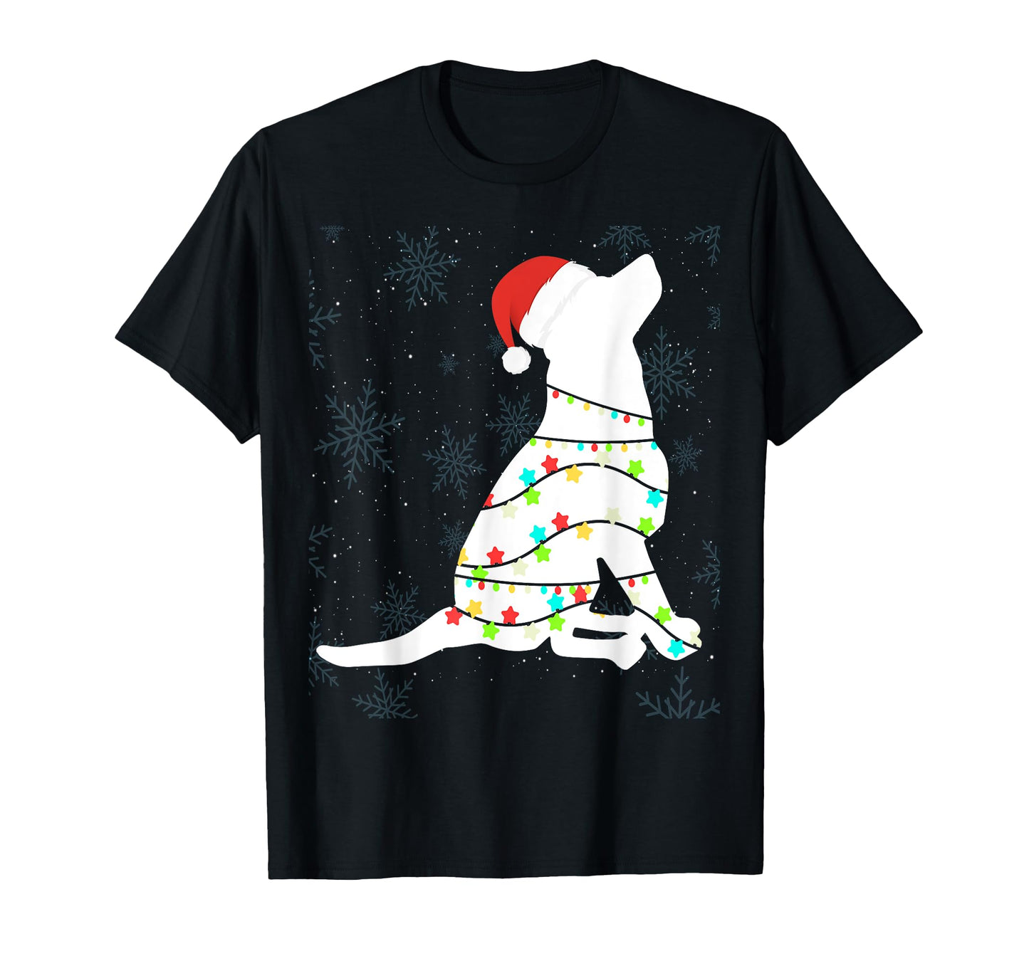 Christmas Lights Labrador Retriever T Shirt Dog Lover Gift T-Shirt for Men Women Kids