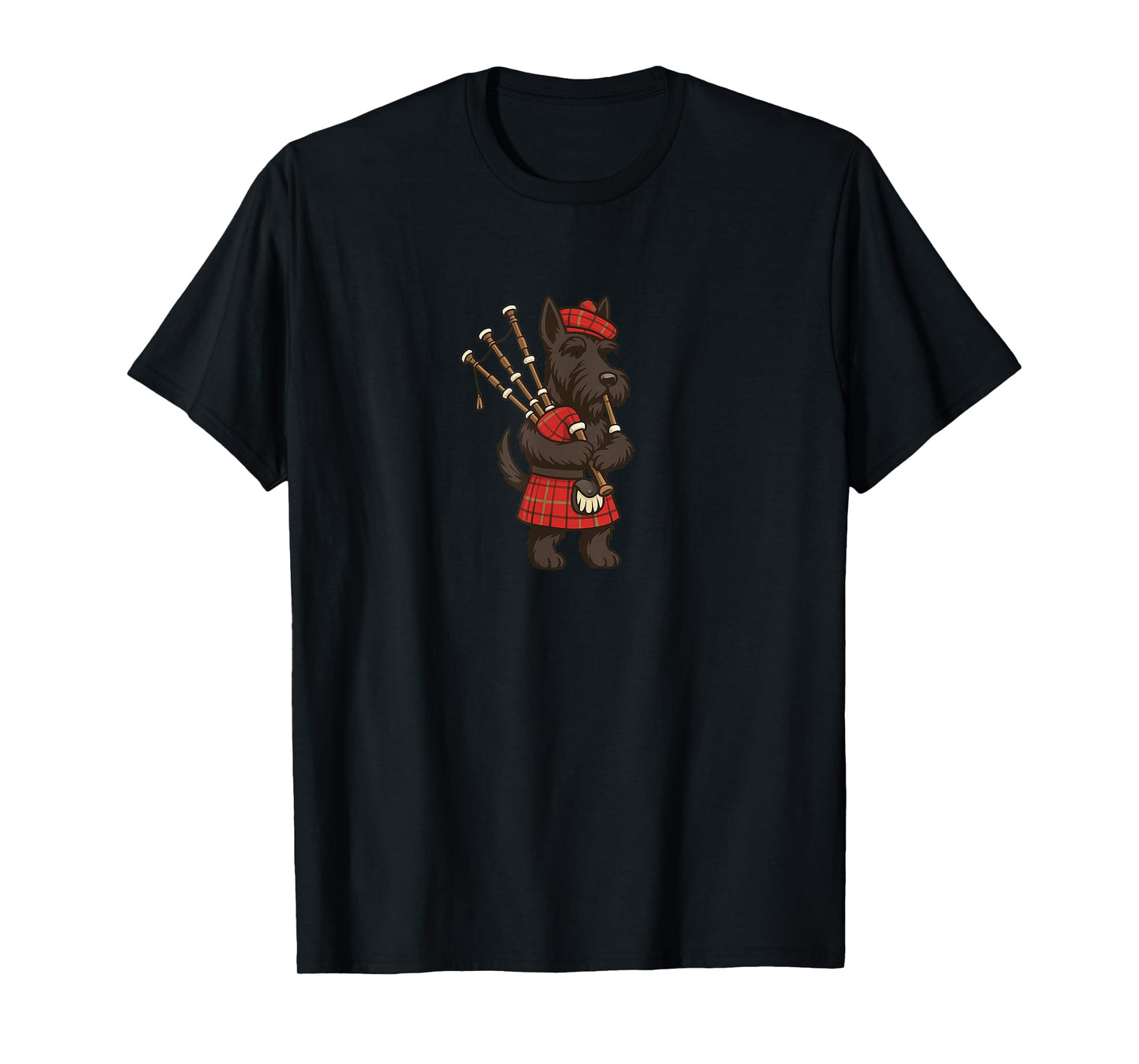 Scottish Terrier Playing Bagpipes - Funny Dog Mom Dad T-Shirt