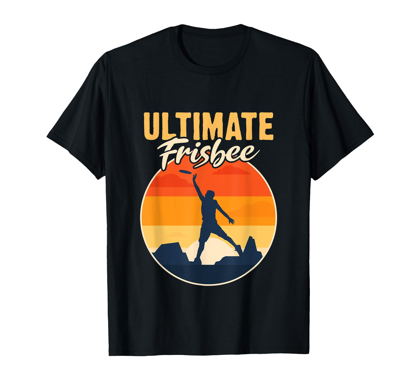 Retro Ultimate Frisbee Player Men Women Vintage Flying Disc T-Shirt