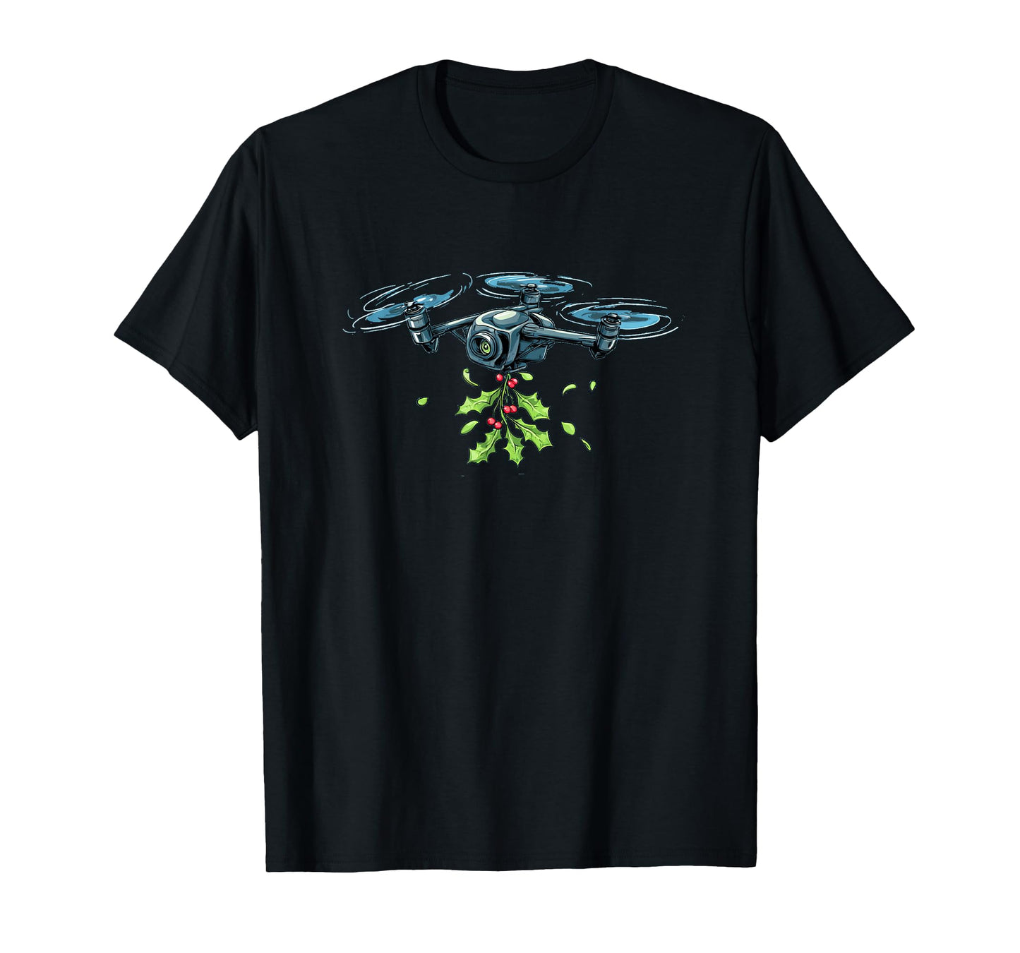 Funny Mistletoe Drone Costume T-Shirt