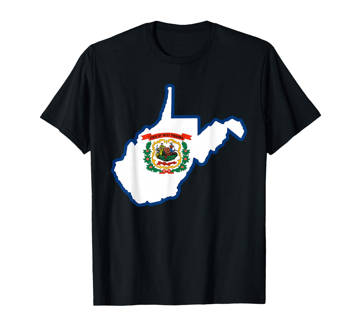 West Virginia State Map Flag Silhouette WV Home T-Shirt