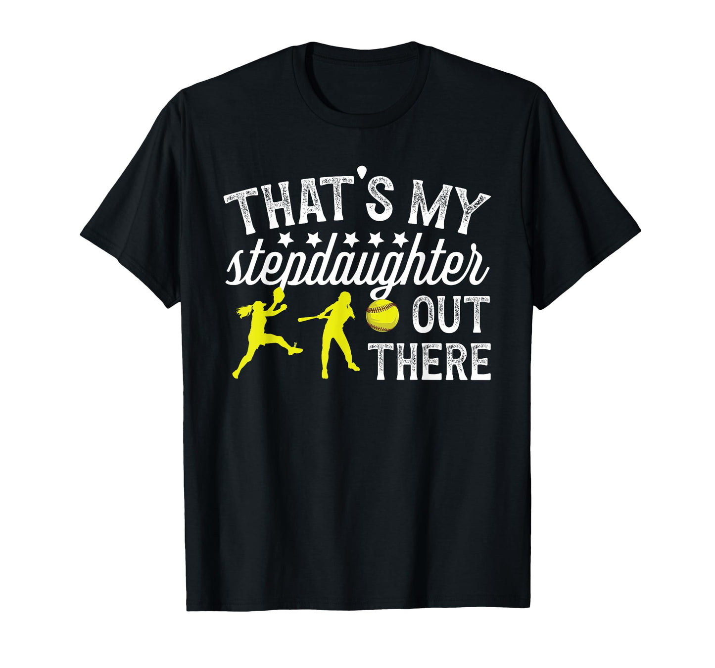 My Stepdaughter Softball Step Dad Softball Player Stepfather T-Shirt
