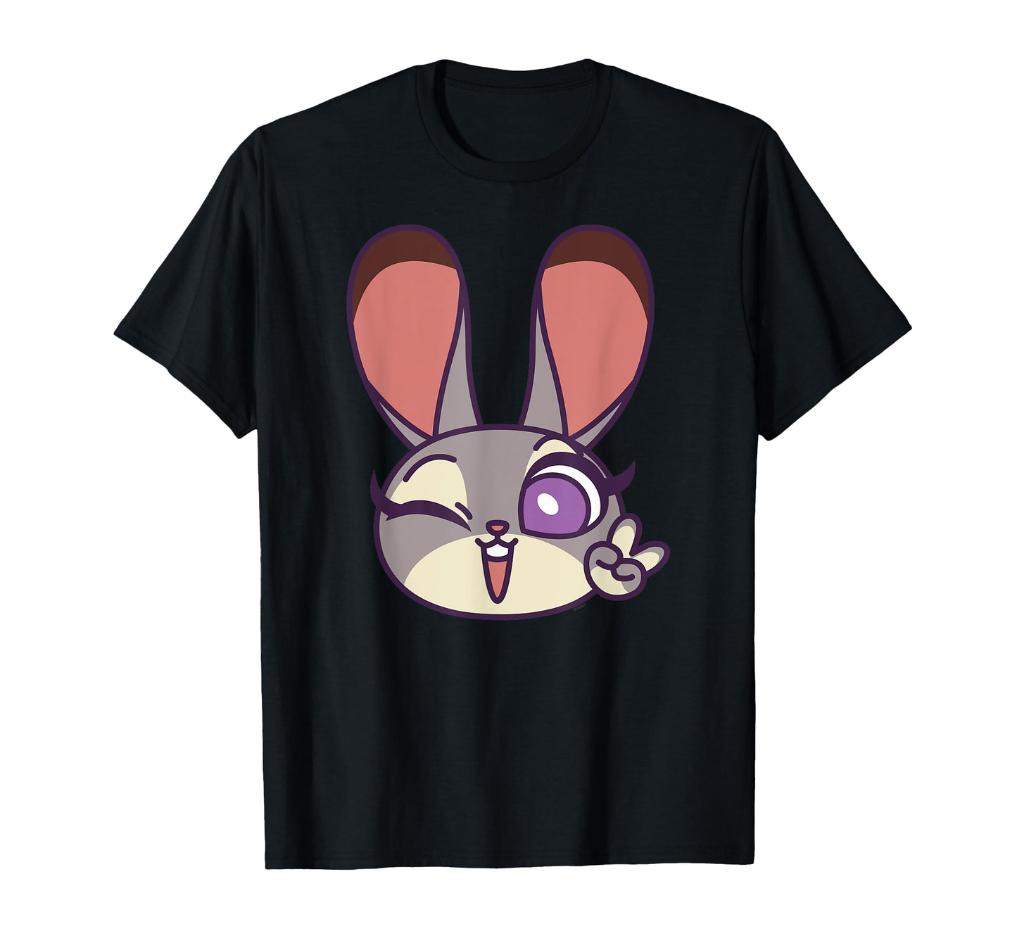Disney Zootopia Judy Hopps Cute Kawaii Big Face Costume T-Shirt