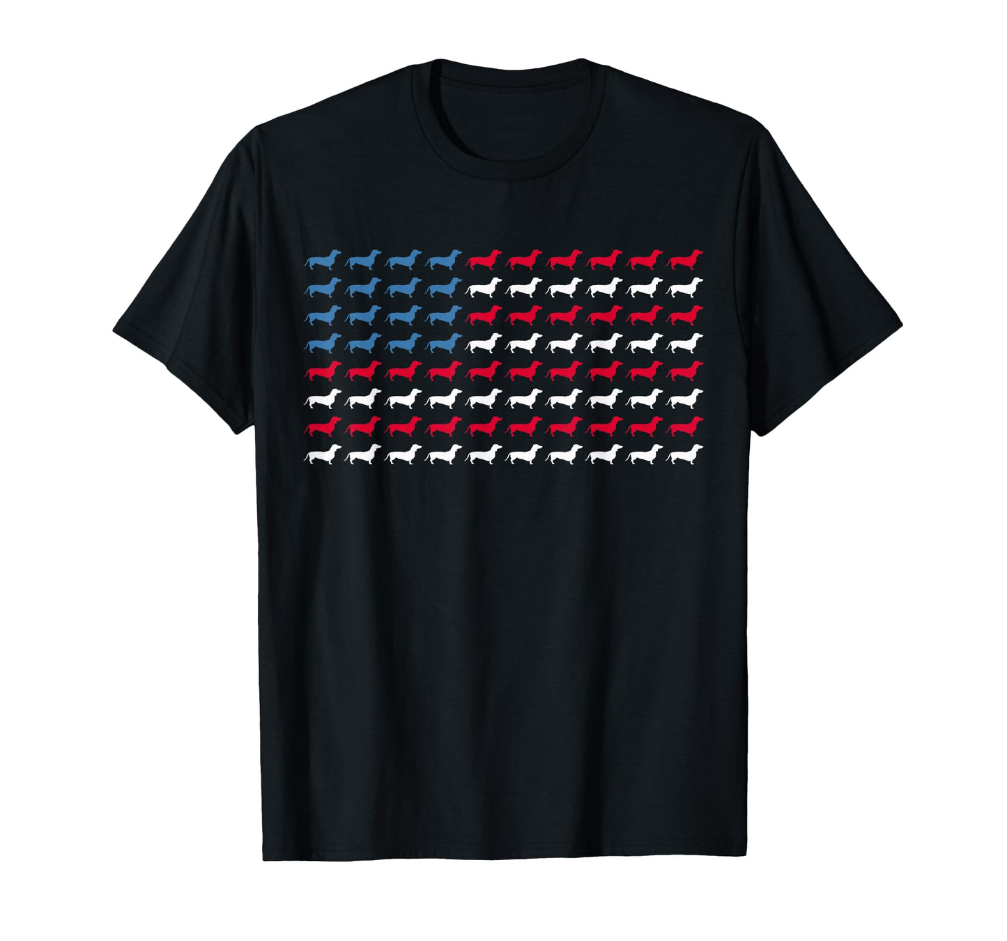 Dachshund Patriotic American Flag Dachshund 4th of July T-Shirt