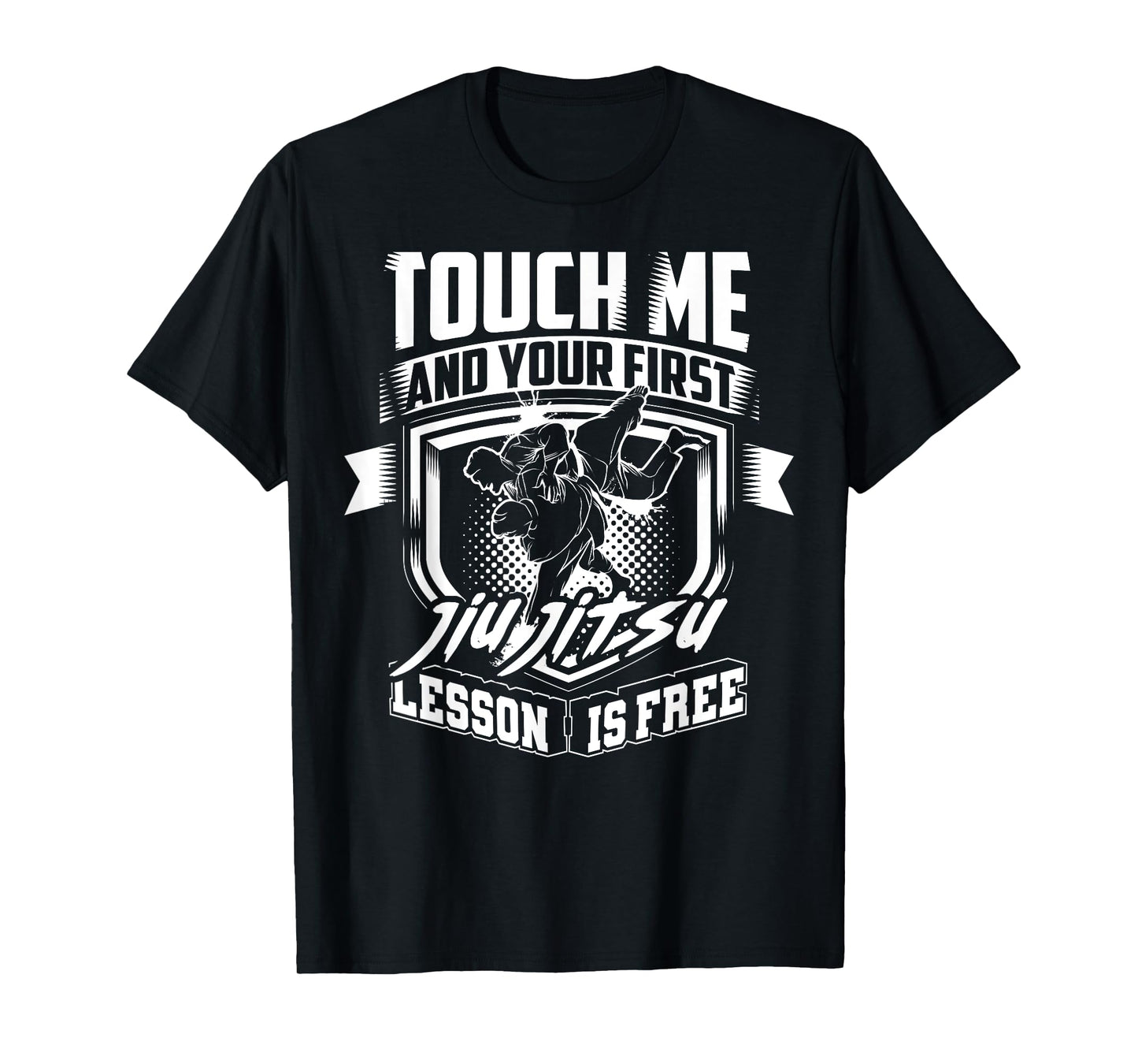 Funny Jiu Jitsu Gift Men Kids Boys Cool First Lesson Is Free T-Shirt