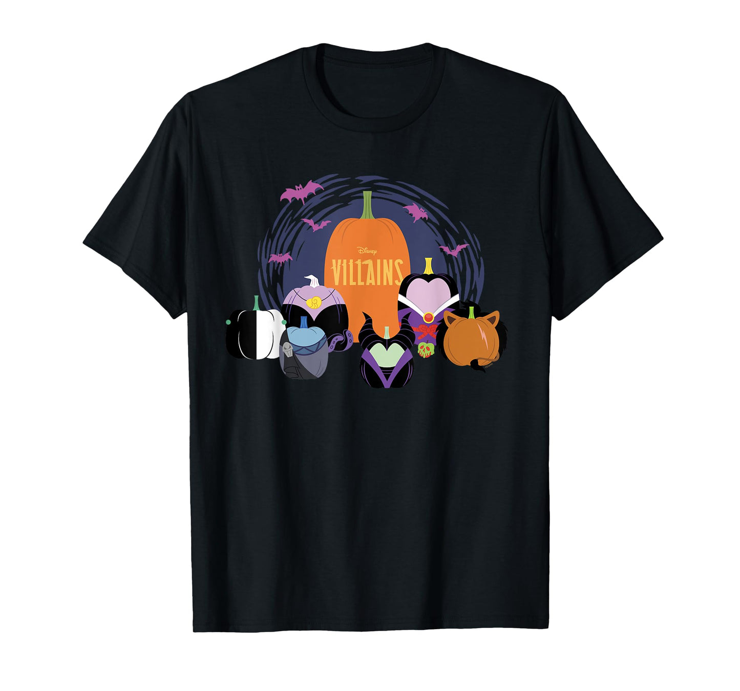 Disney Villains Halloween Pumpkin Characters Group T-Shirt